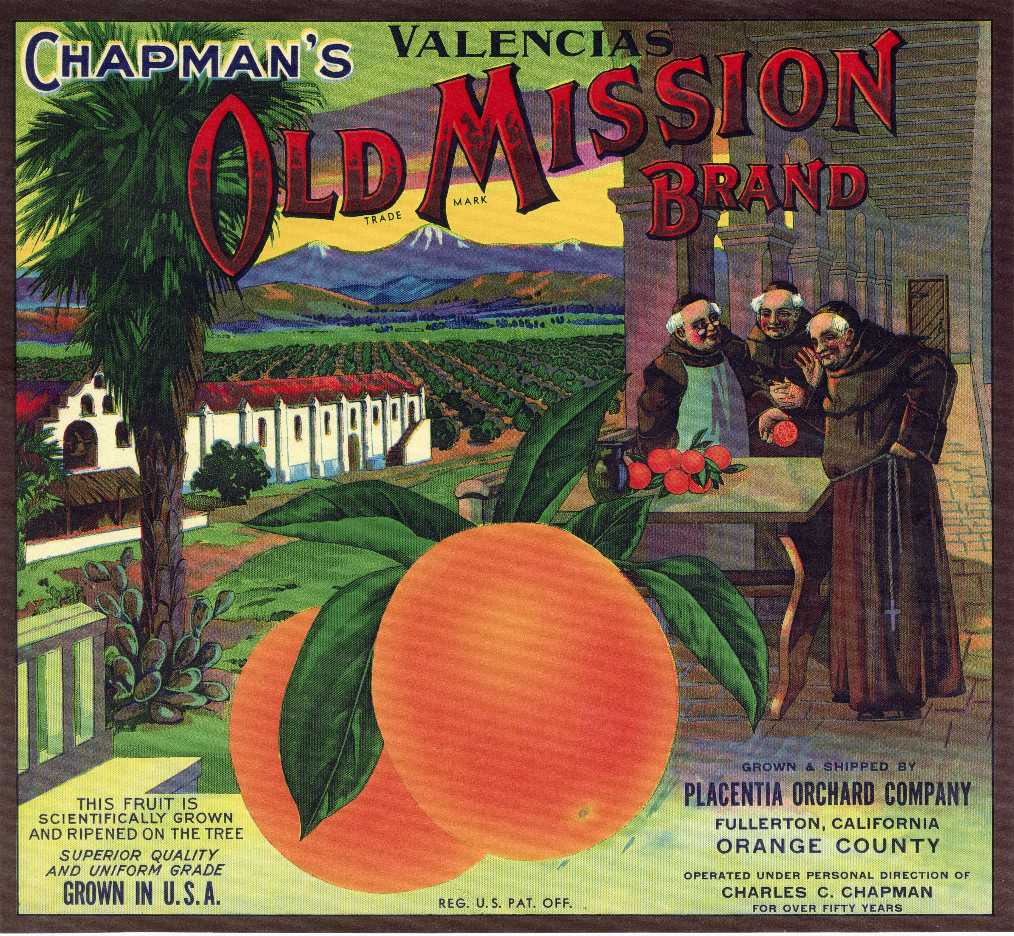 A colored Citrus Label for the Elephant Packing House.