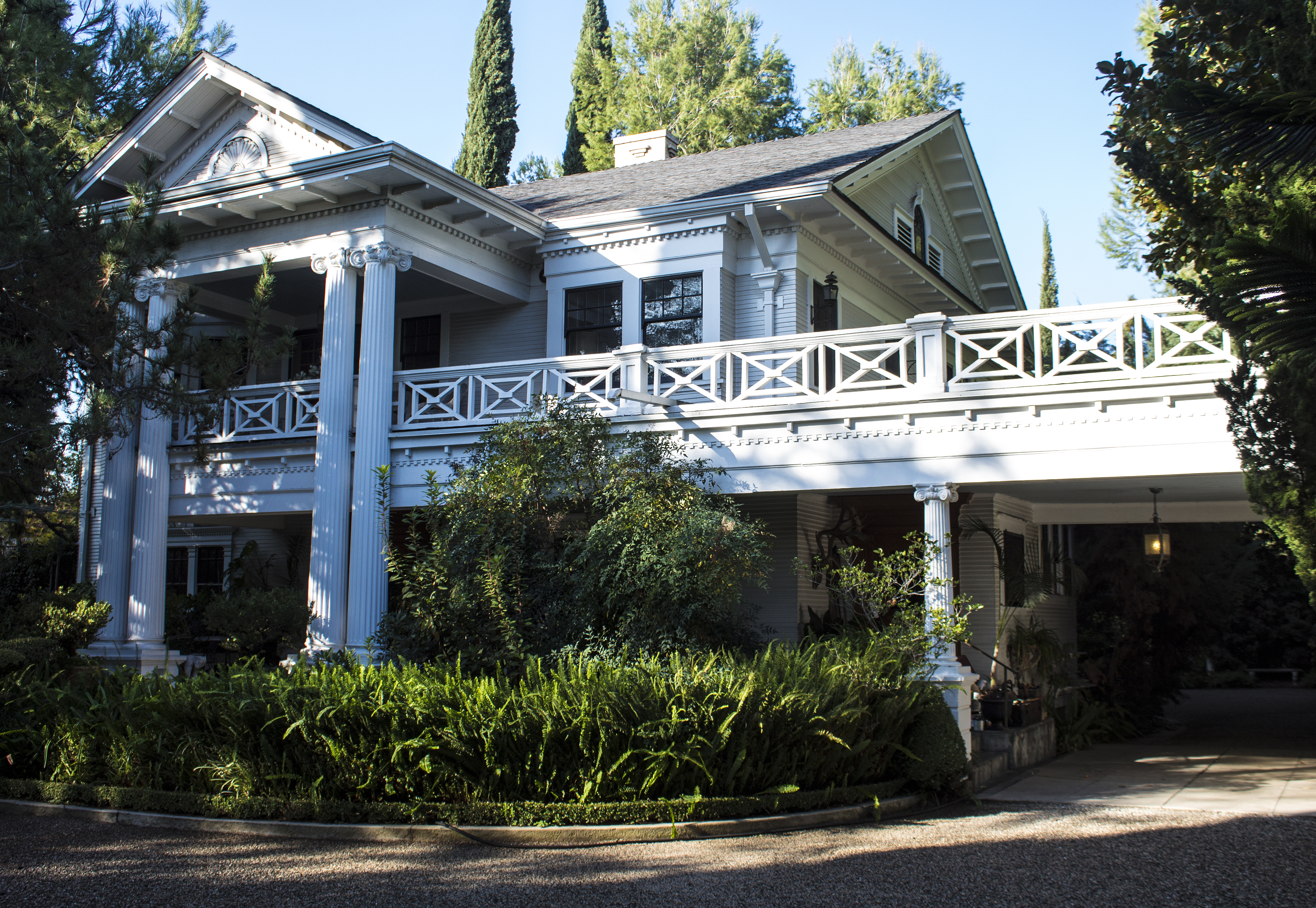 A colored photo of the Pierotti House &amp; Gardens in 2017.