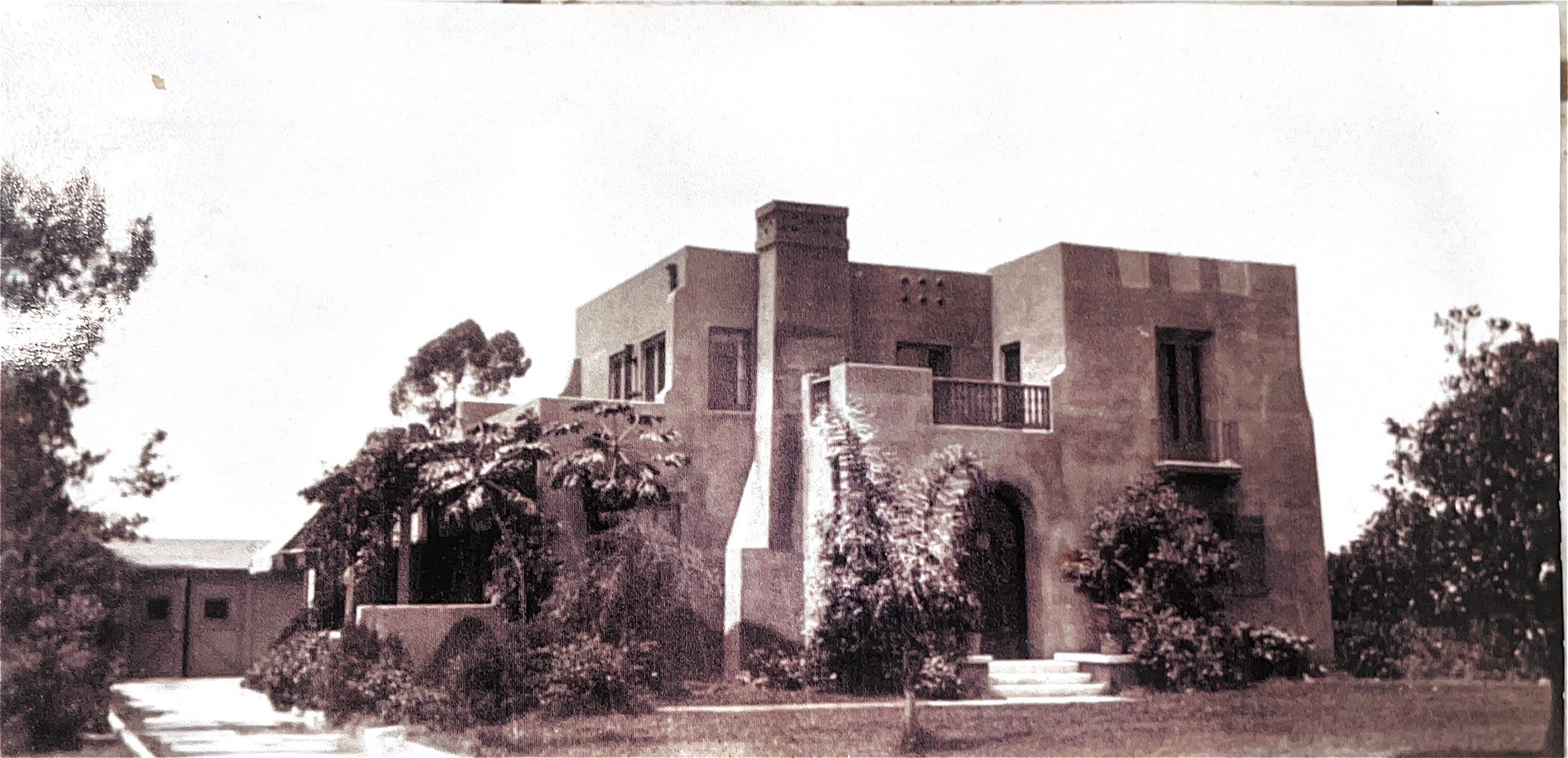 A vintage photograph of the exterior of the Thomas Eadington Sr. House 