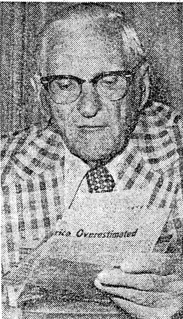 A black and white portrait photograph of Albert Stuelke in 1976.