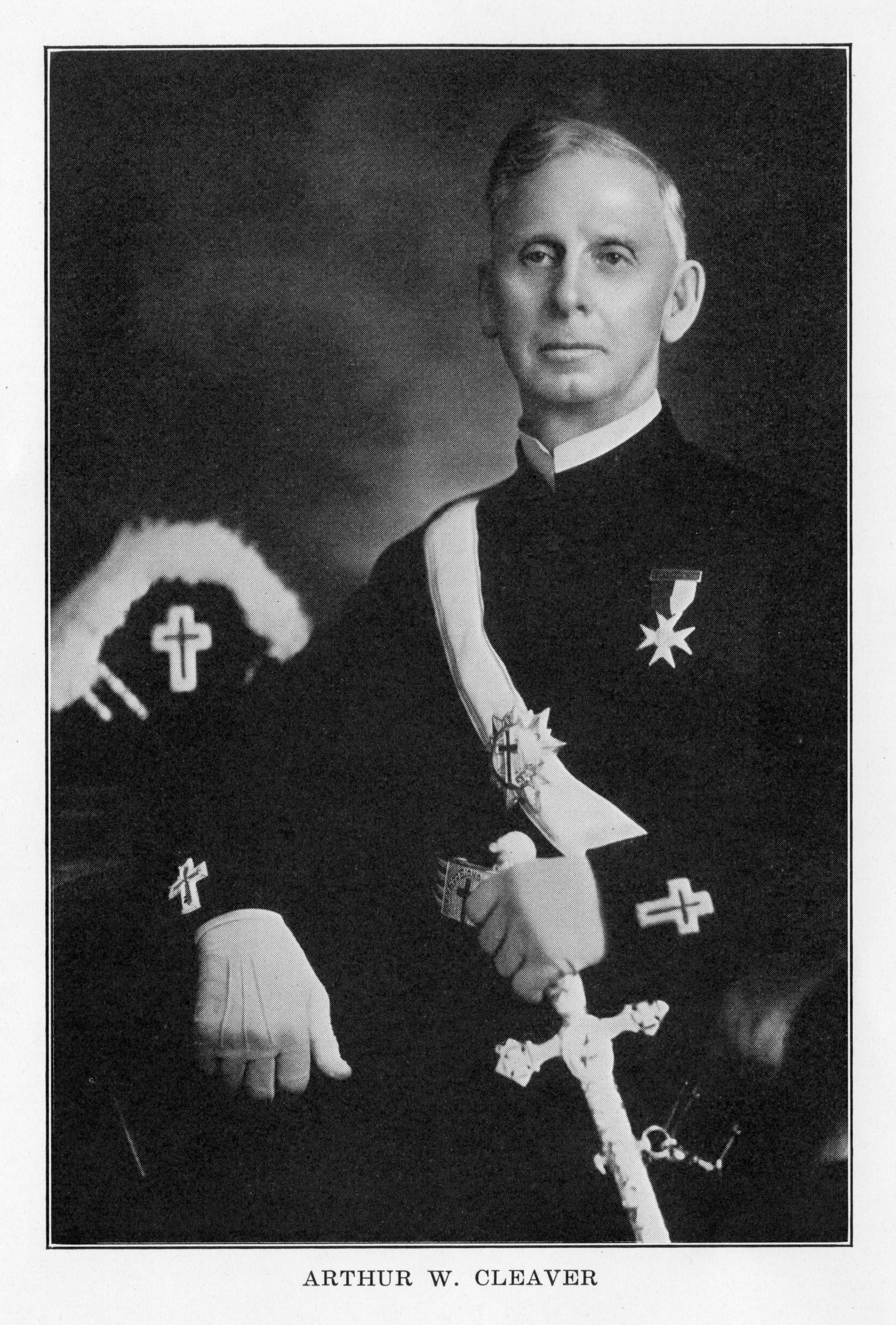 A black and white portrait photograph of Arthur Cleaver in 1931. The bottom of the photo reads: Arthur W. Cleaver.