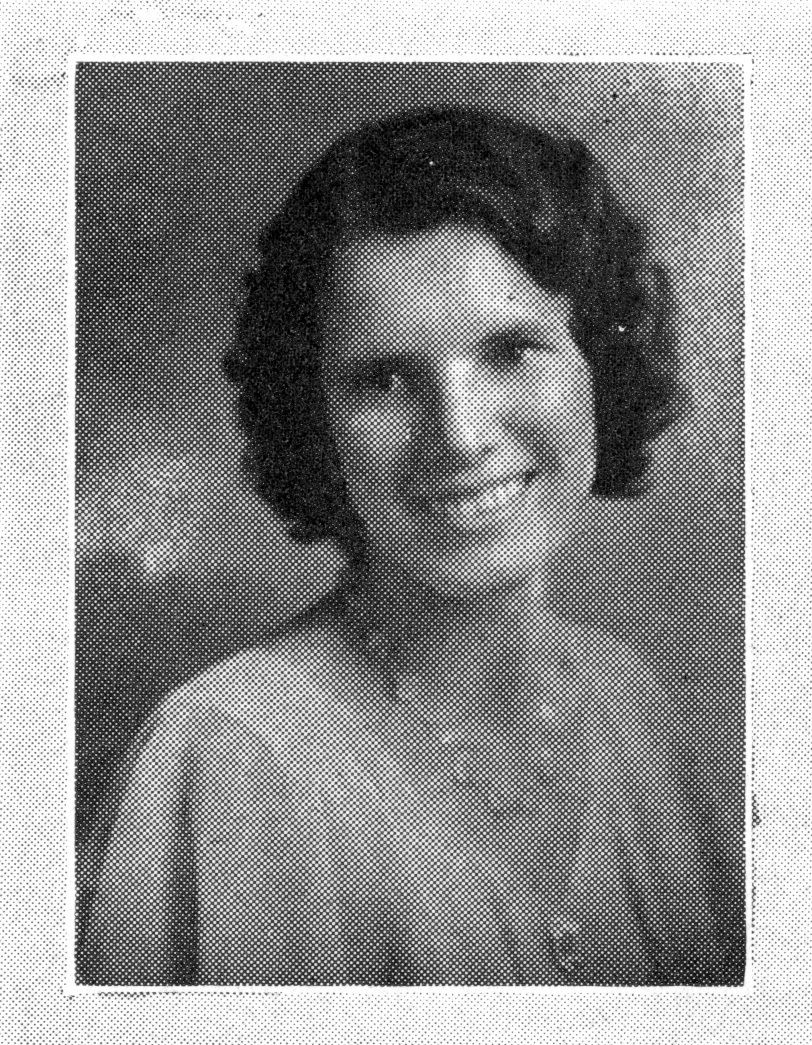 A black and white portrait photograph of Dorothy Dunphy in 1933.