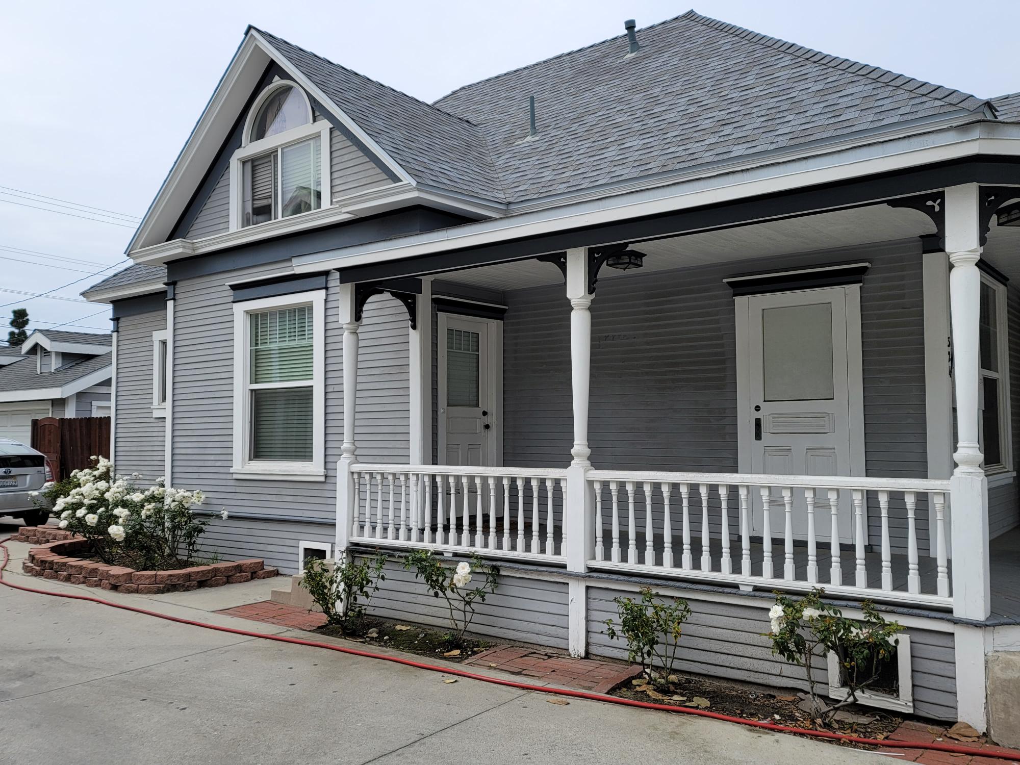 A colored photo of the east side exterior of the George Annin House in 2025.