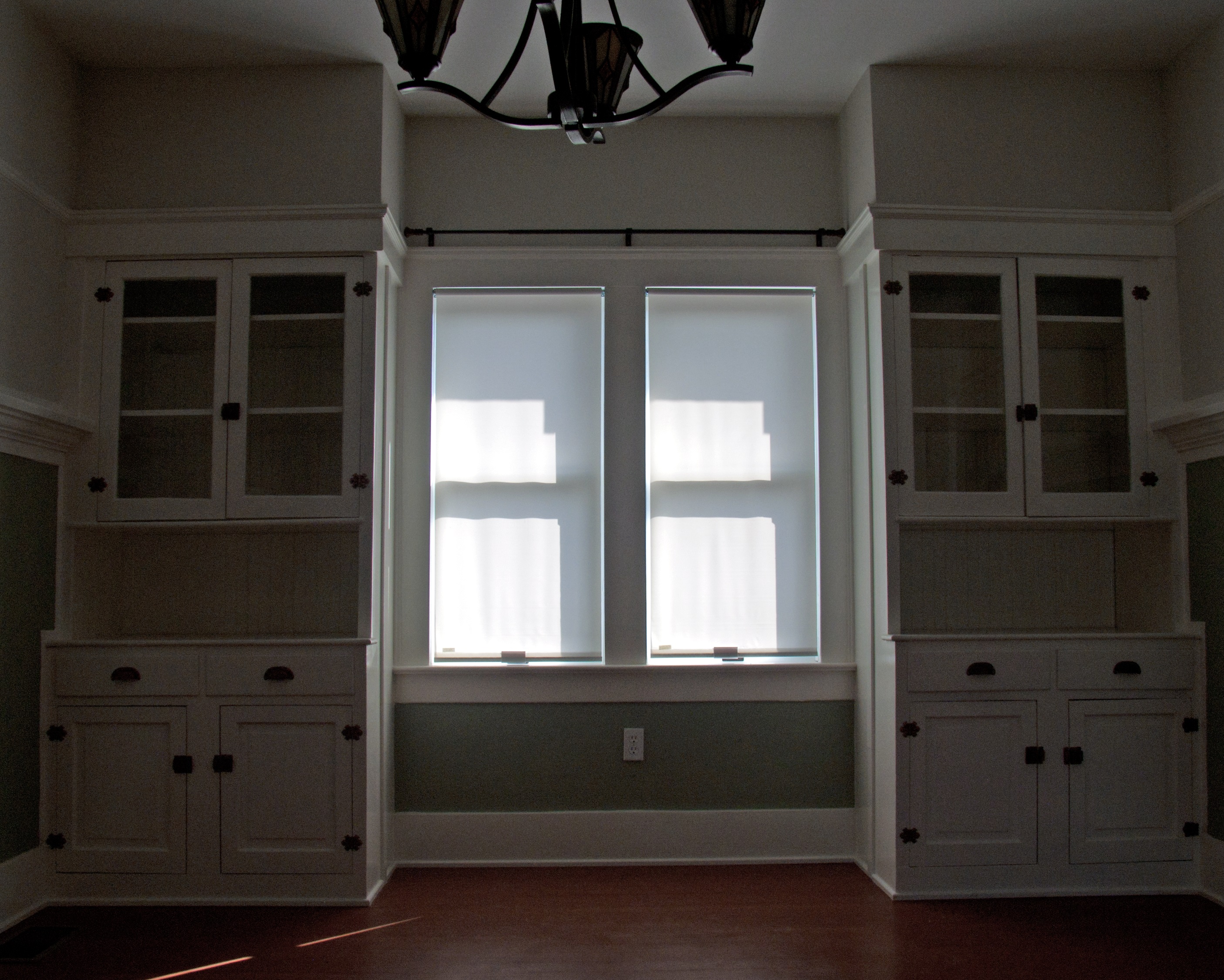 A colored photo of the interior detail of the Henry Burdorf House in 2012.