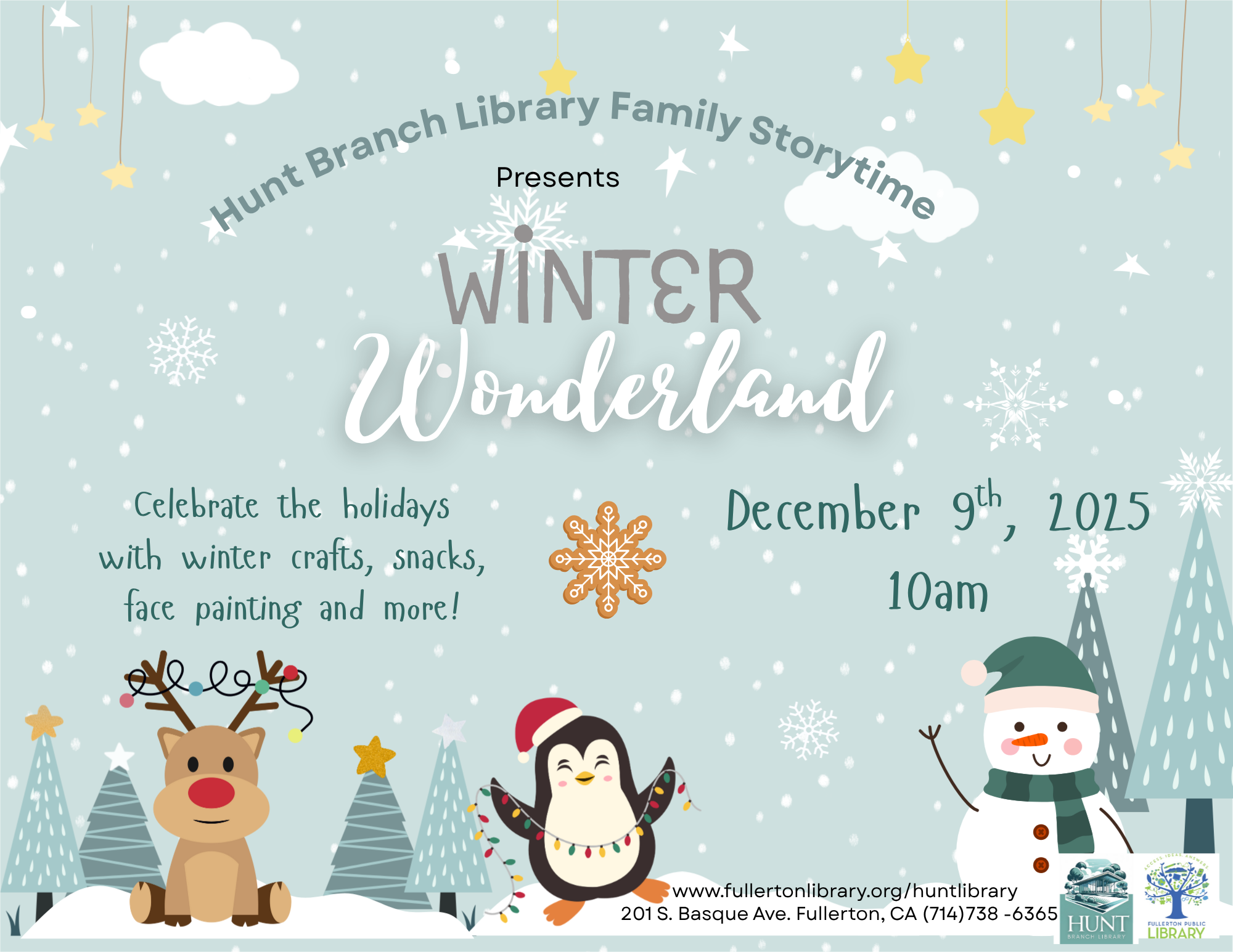 Winter Storytime Fun on December 9th, 2025