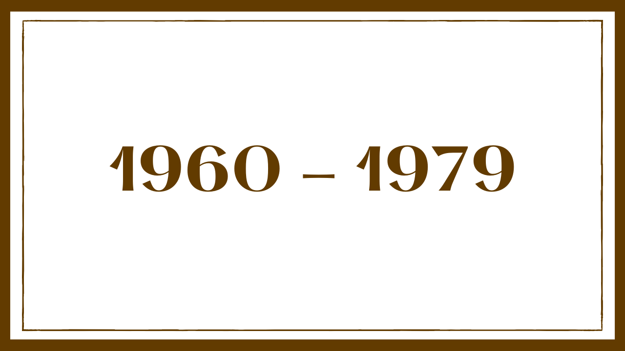 1960 to 1979