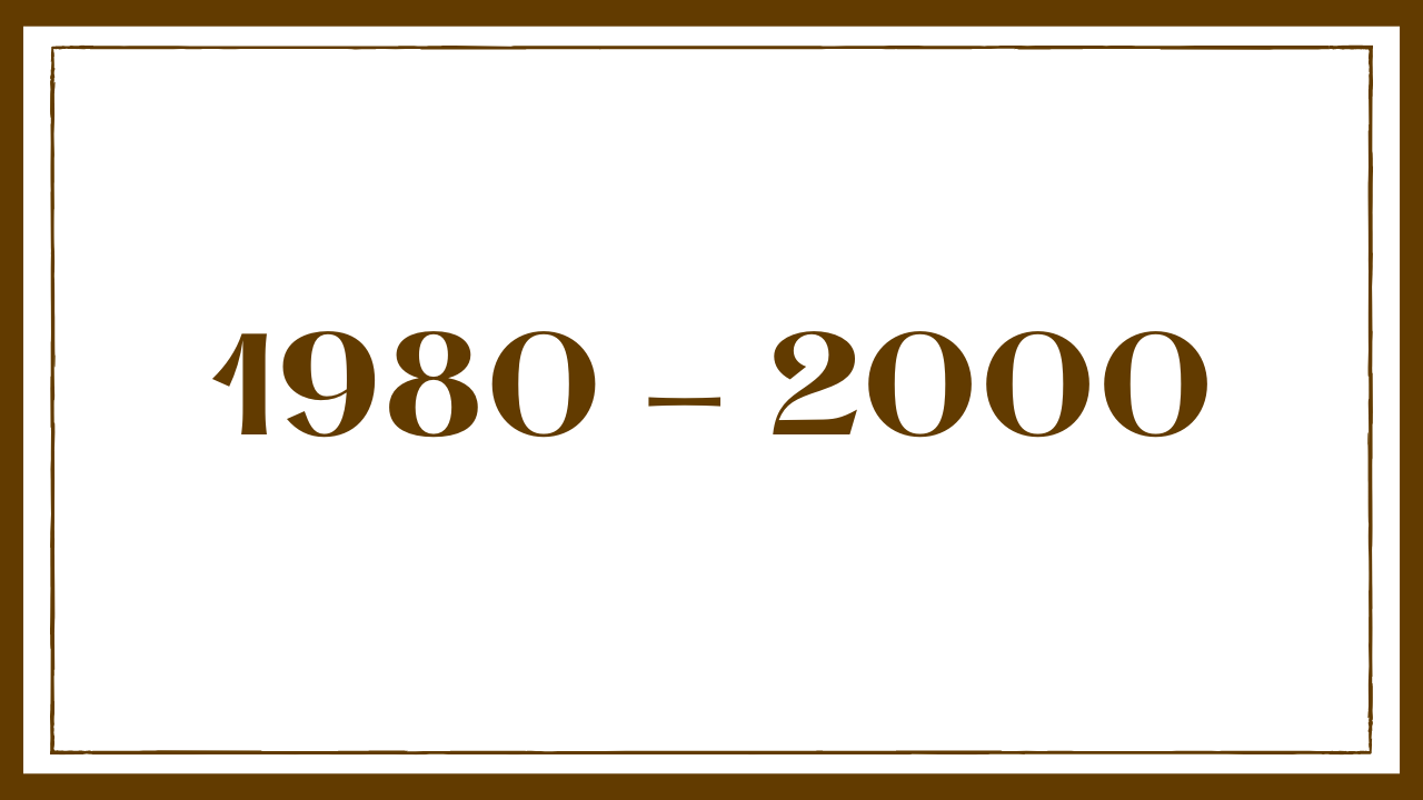 1980 to 2000