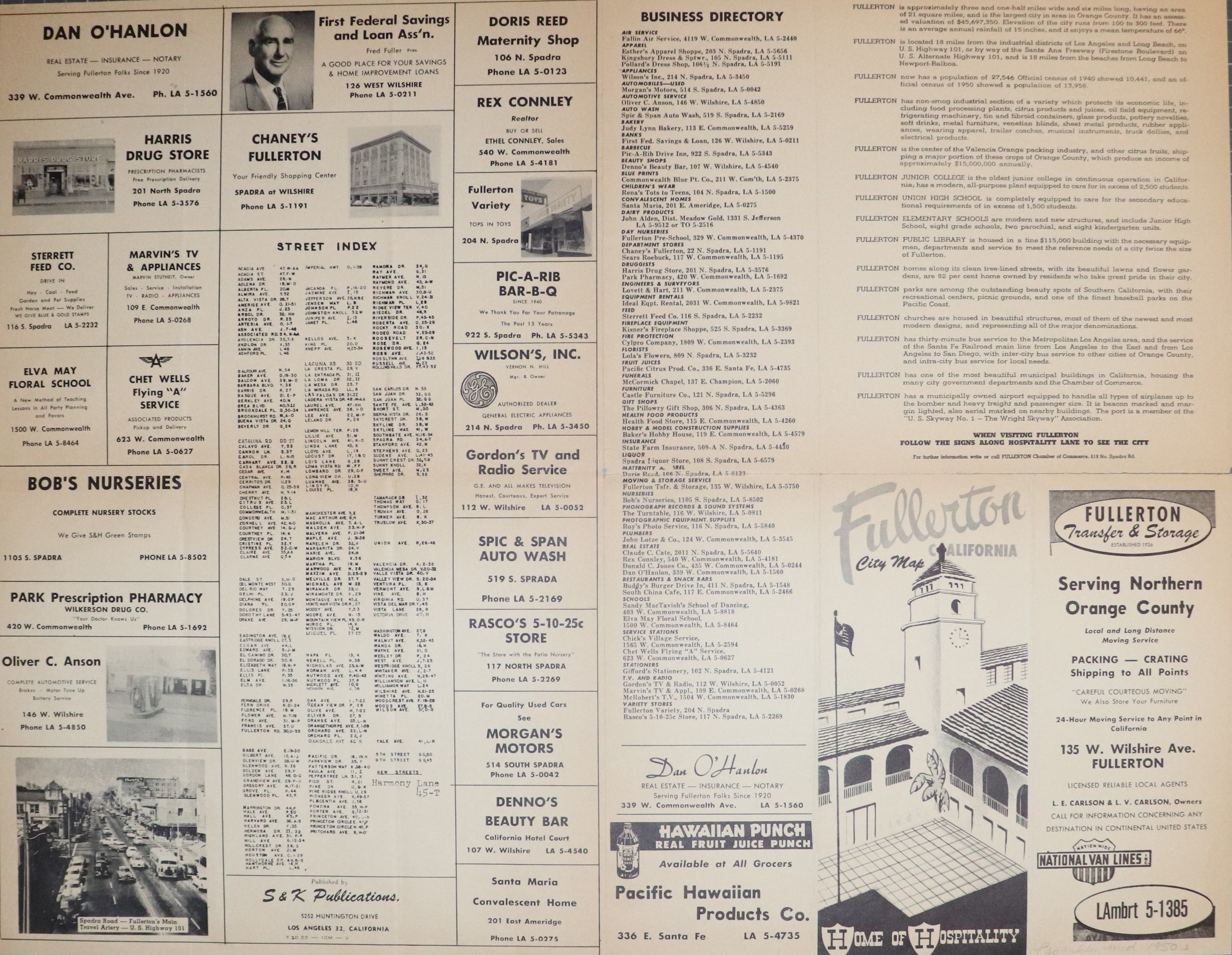 A digital scan of the Chamber of Commerce (side B) from 1952.
