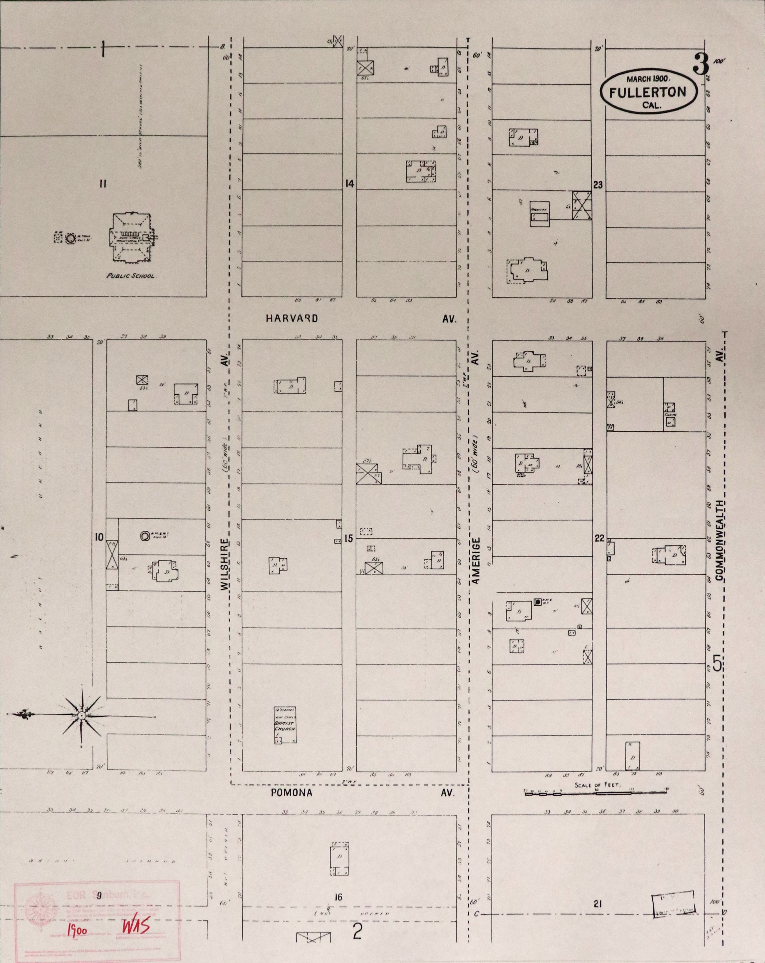 A digital scan of the Sanborn Map 3 from 1900.