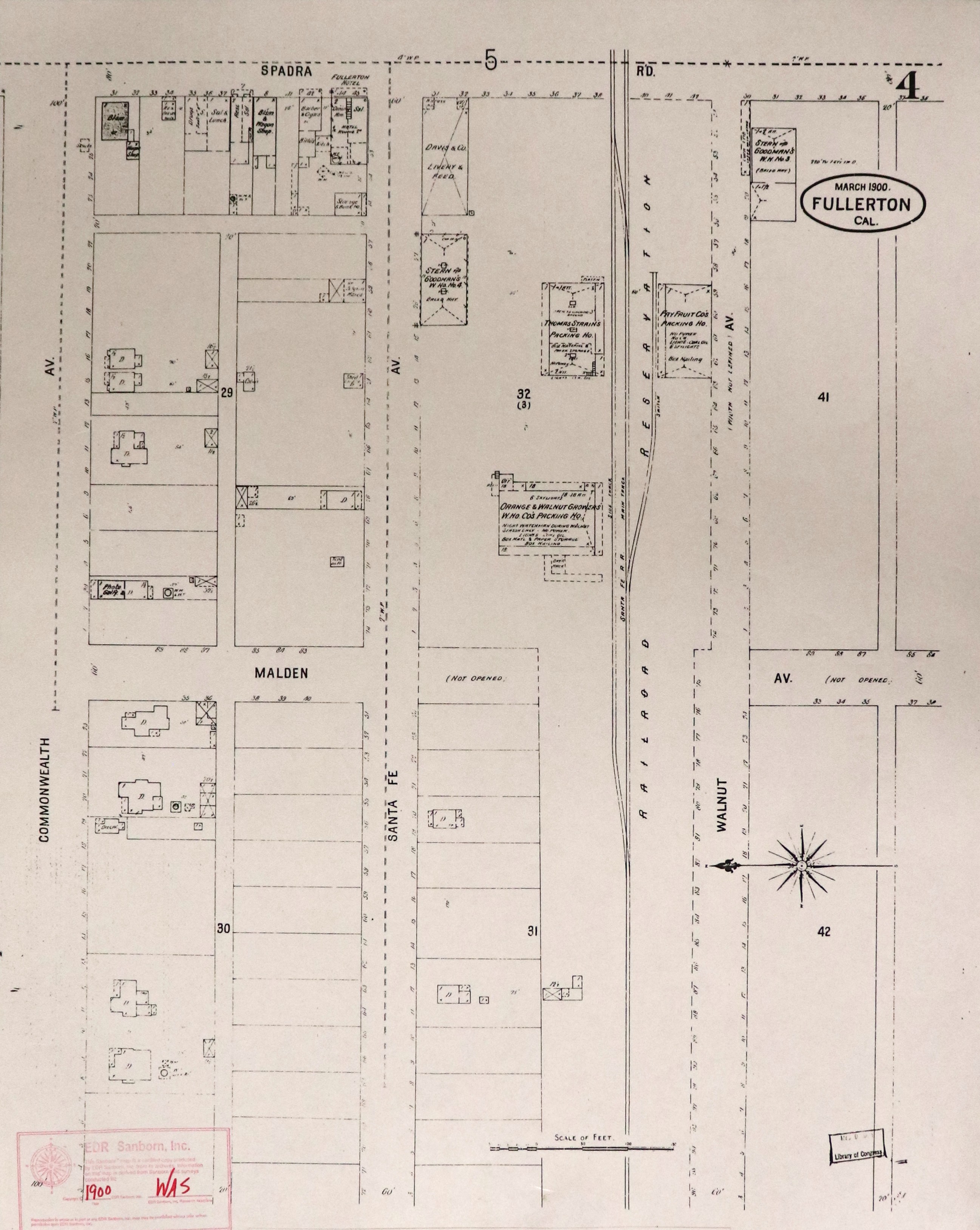 A digital scan of the Sanborn Map 4 from 1900.