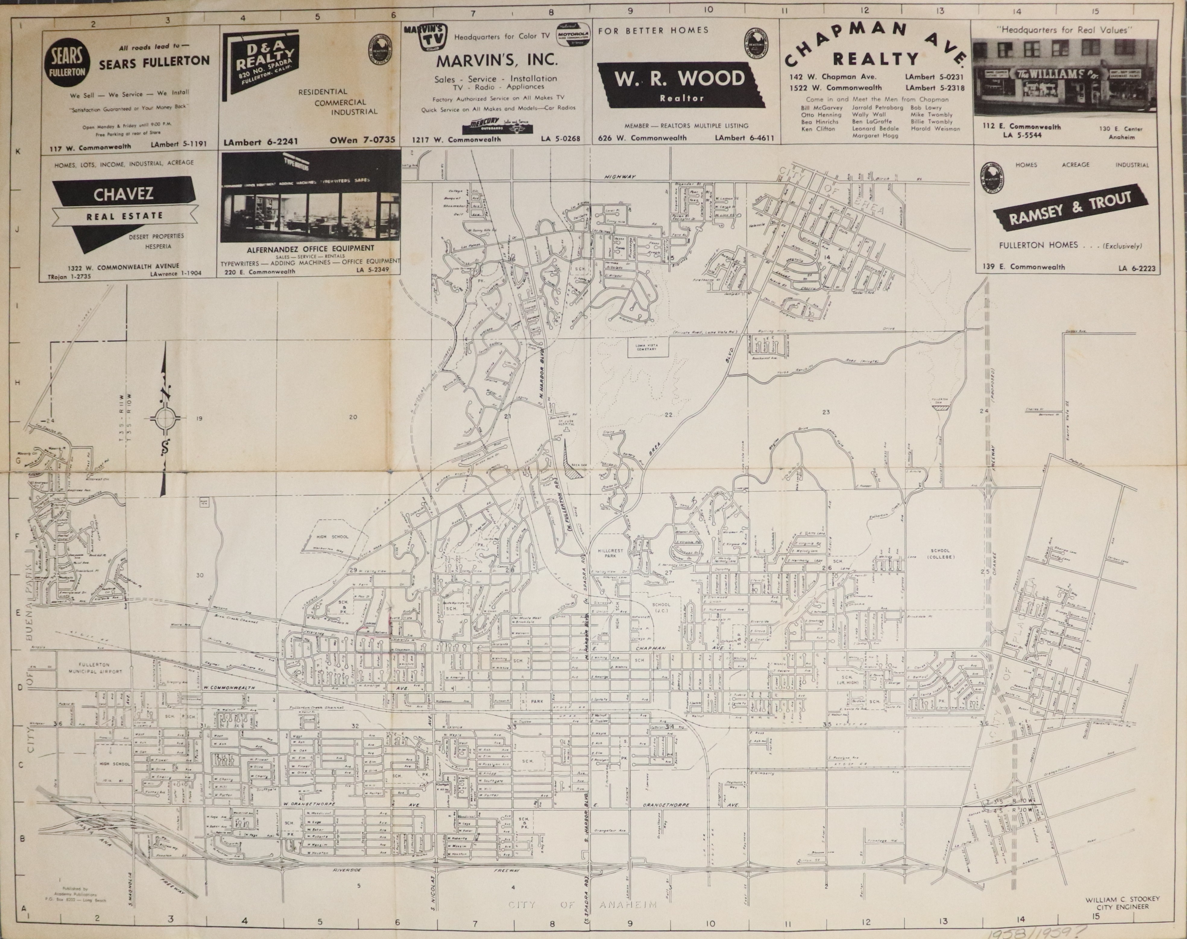 A digital scan of the Chamber of Commerce (side A) from 1959.