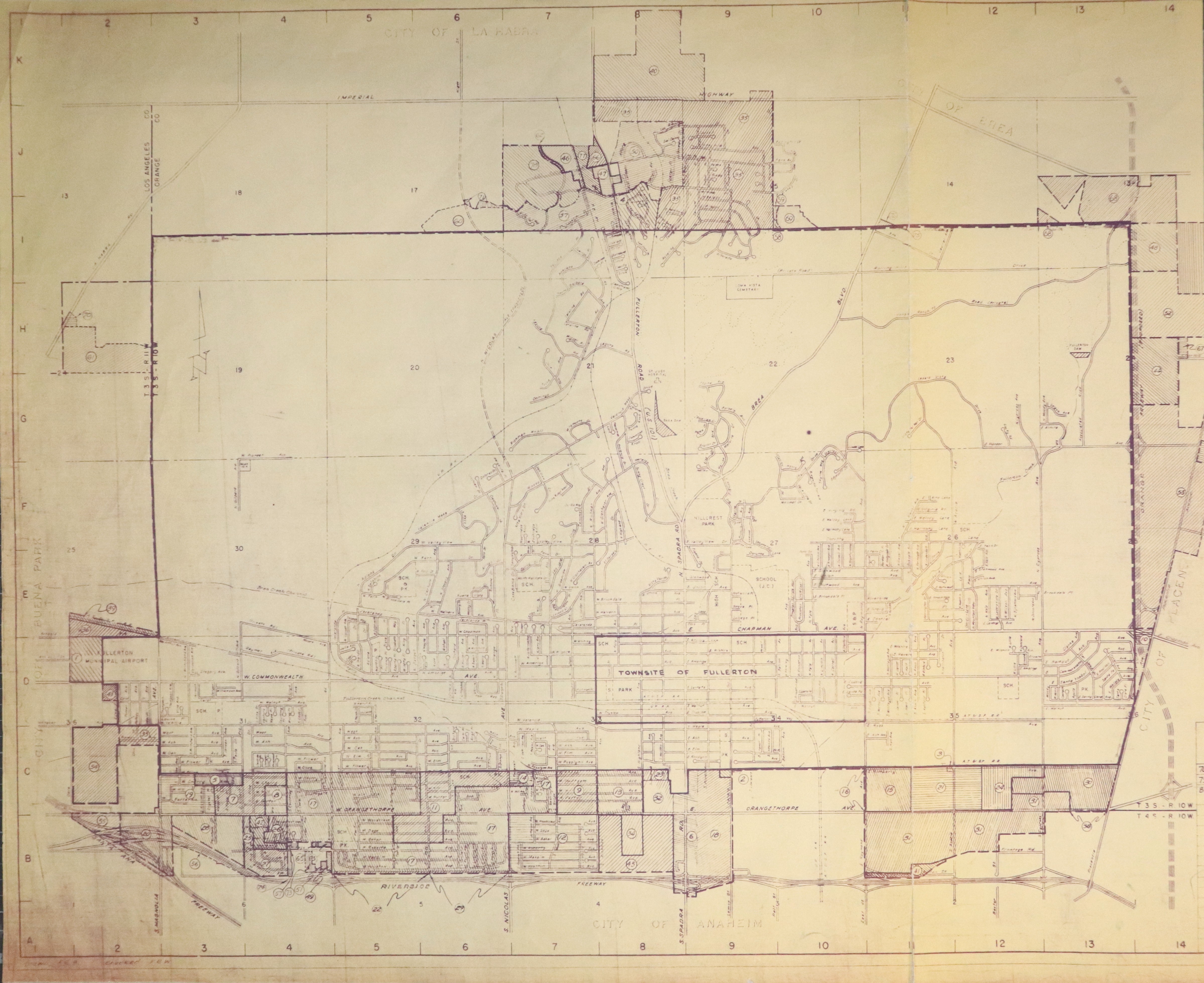 A digital scan of the Annexation Map (side A) from 1969.