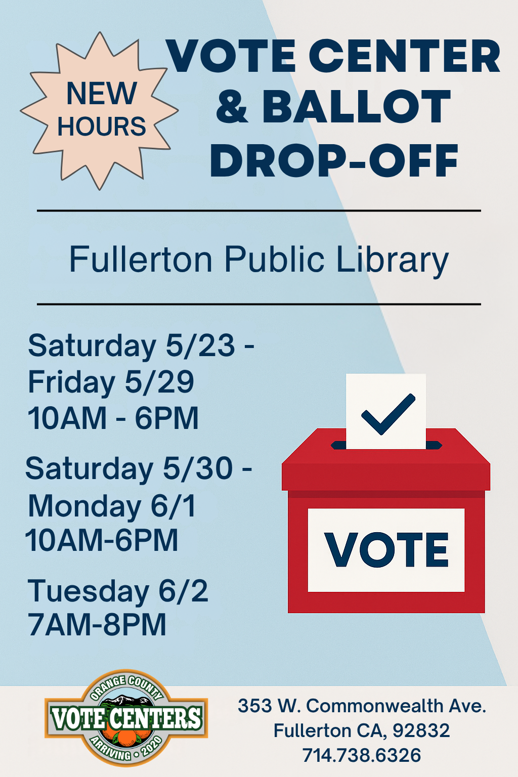 Voting Center Hours