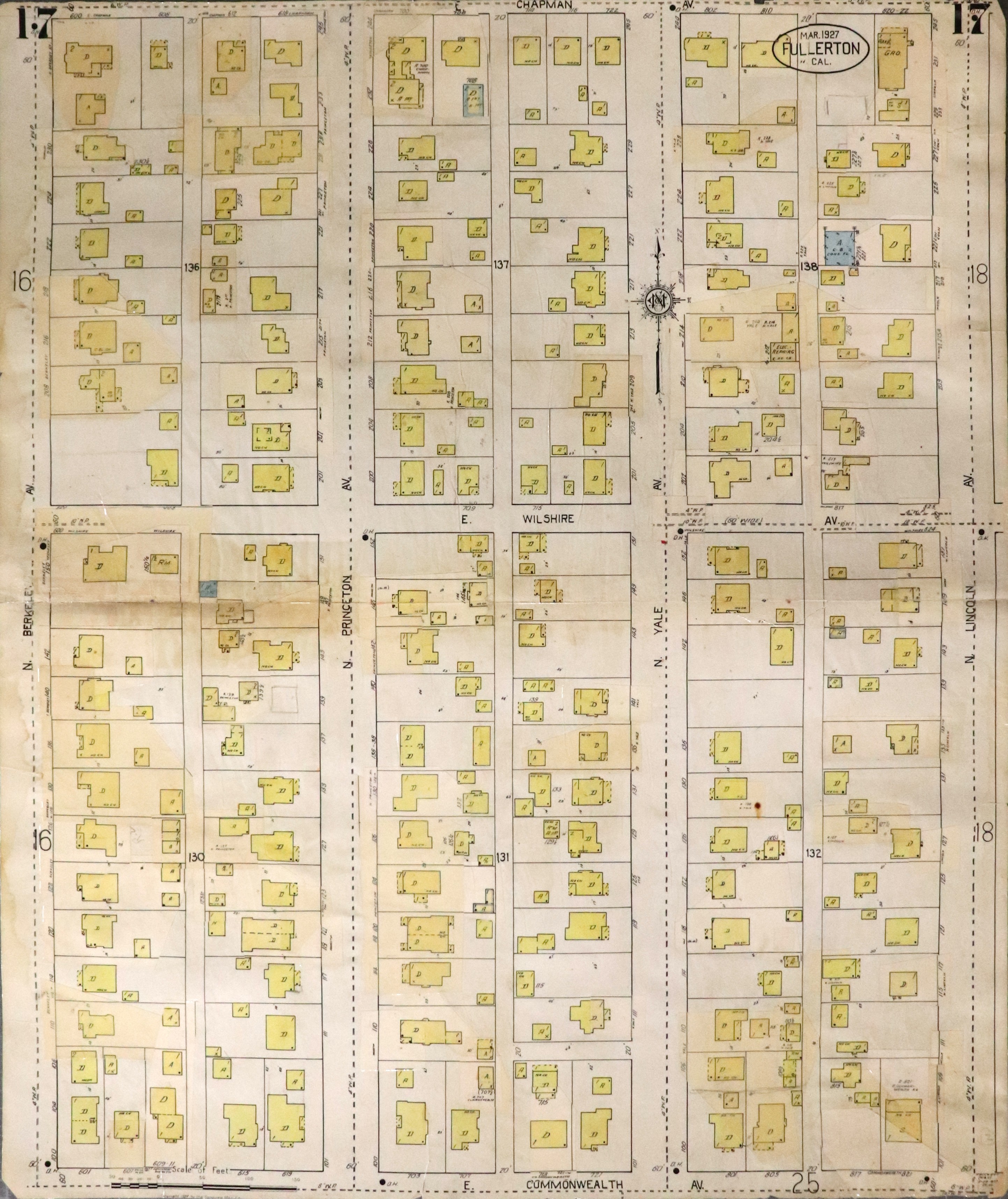 A digital scan of Sanborn Map 17 from 1959.