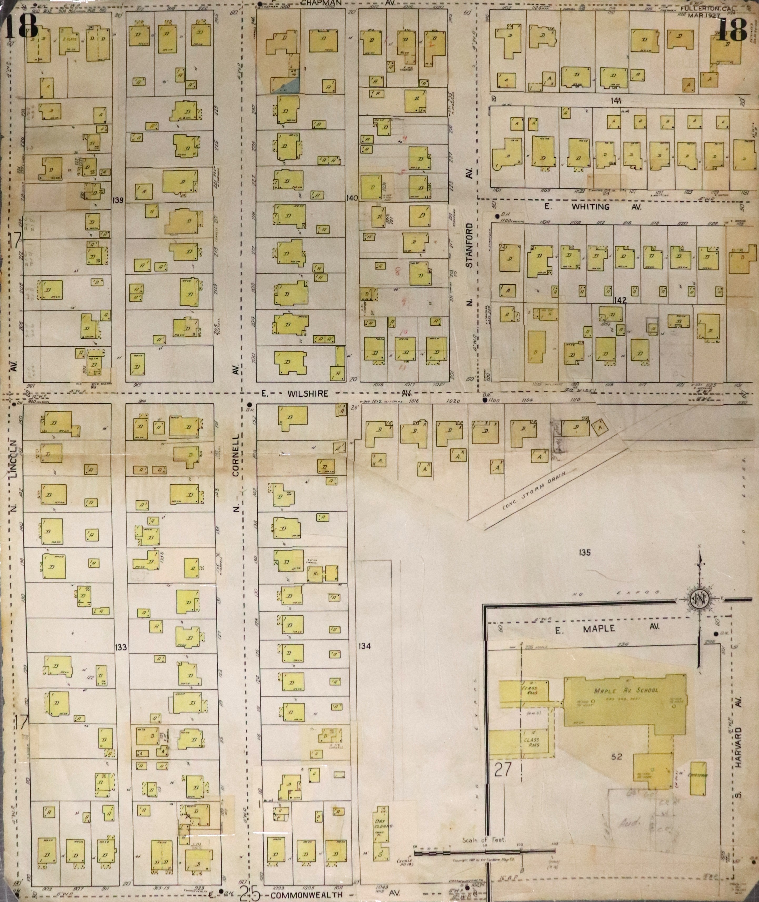 A digital scan of Sanborn Map 18 from 1959.