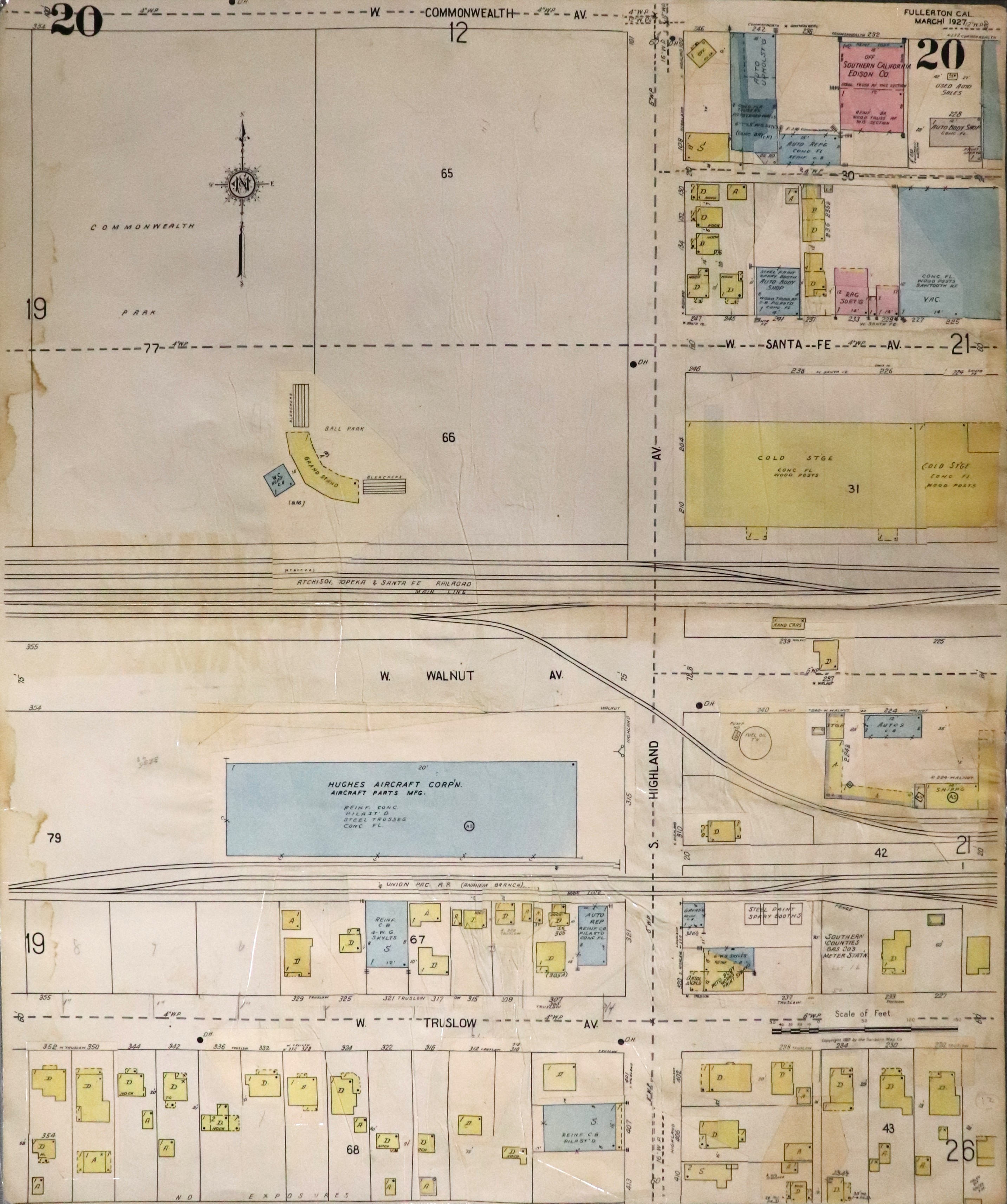 A digital scan of Sanborn Map 20 from 1959.
