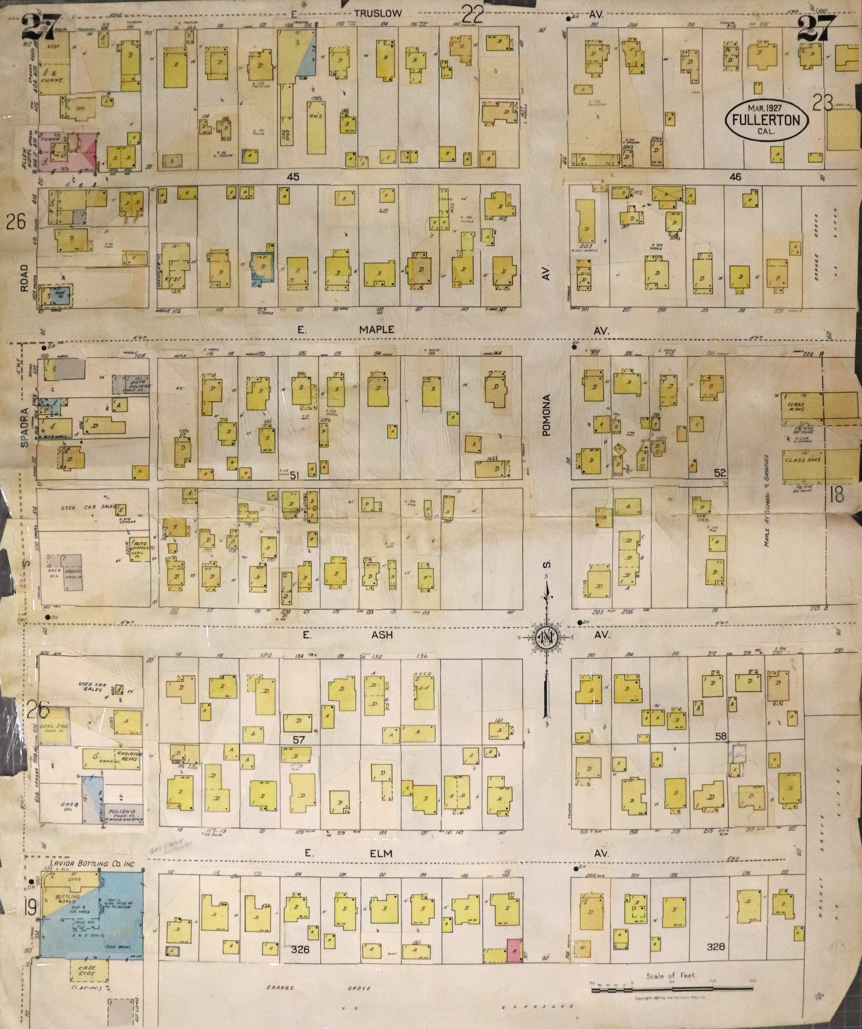 A digital scan of Sanborn Map 27 from 1959.