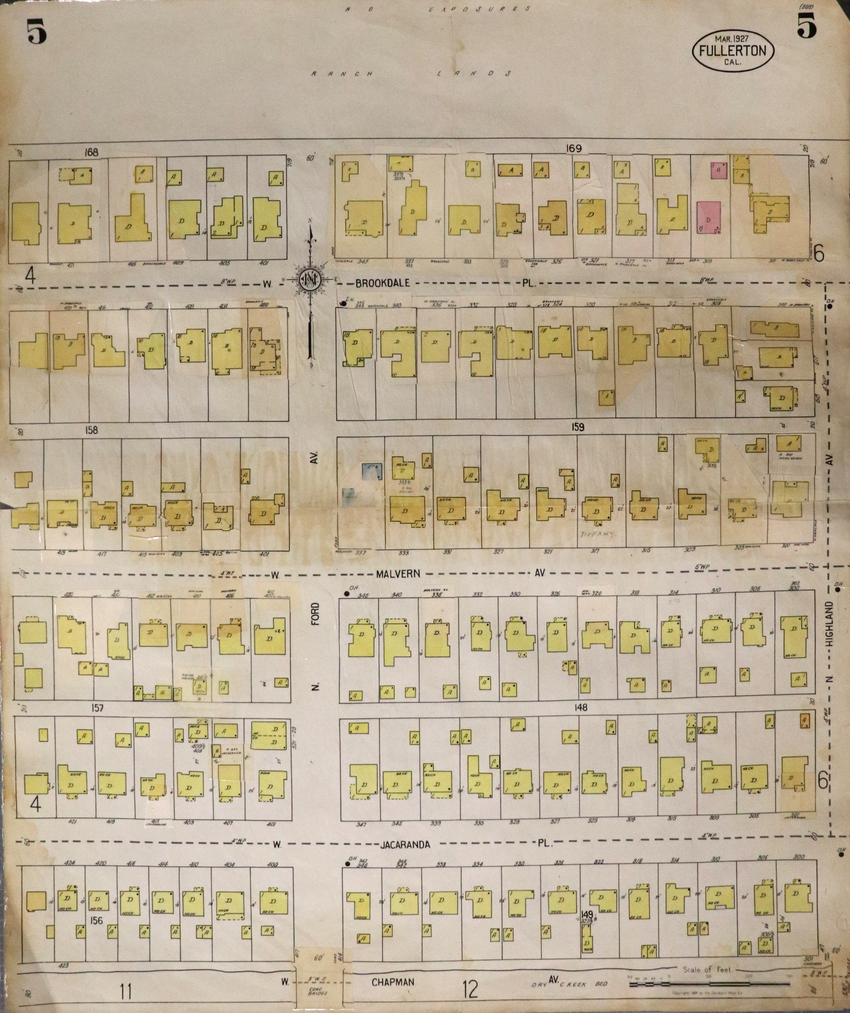 A digital scan of Sanborn Map 5 from 1959.