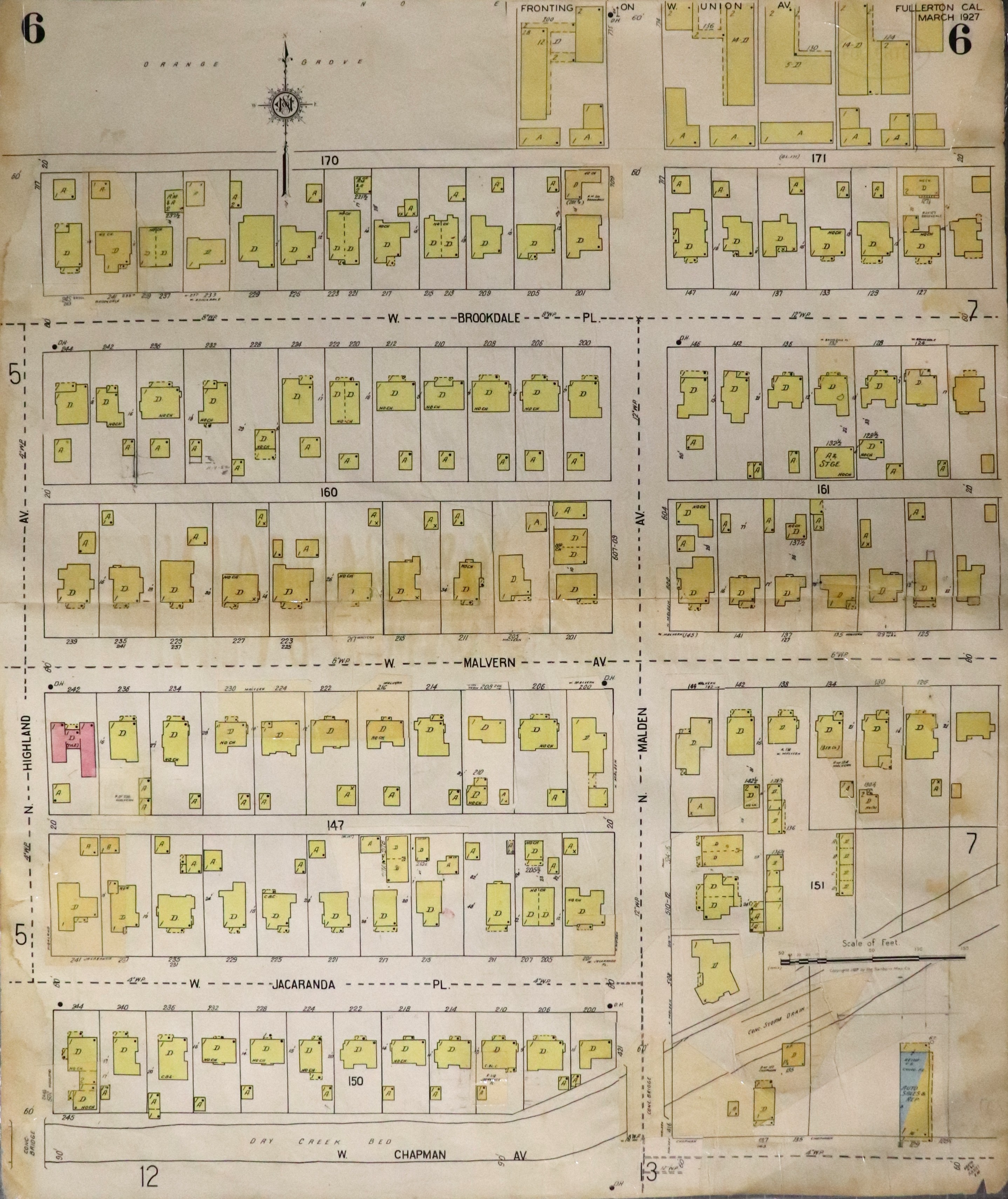 A digital scan of Sanborn Map 6 from 1959.