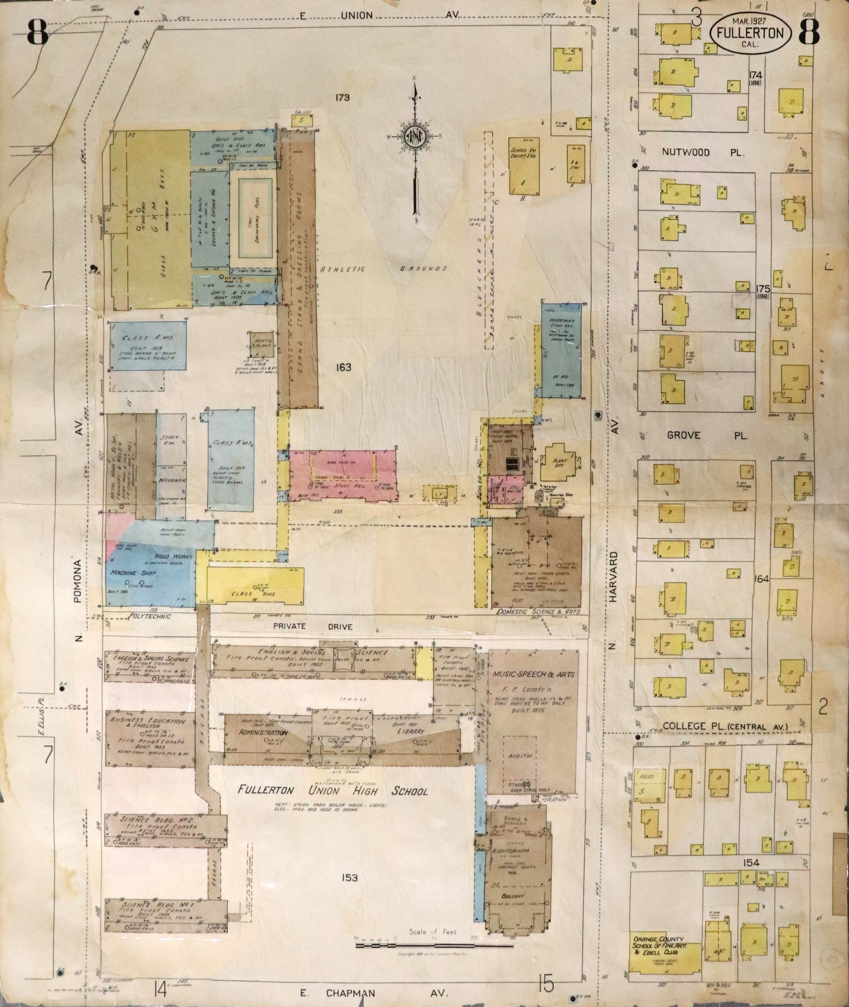 A digital scan of Sanborn Map 8 from 1959.