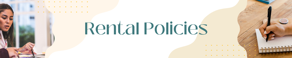 Wording on image: Rental Policies