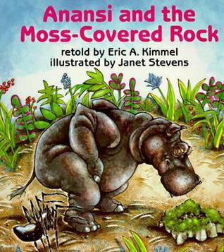 Book-cover-for-Anansi-and-the-moss-covered-rock-by-Eric-A.-Kimmel