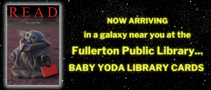 Baby Yoda Library Card Graphic