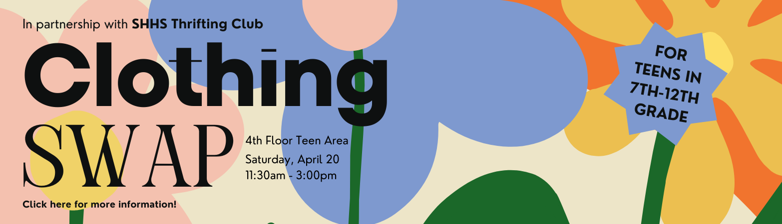 Clothing Swap event for teens in 7th-12th grade