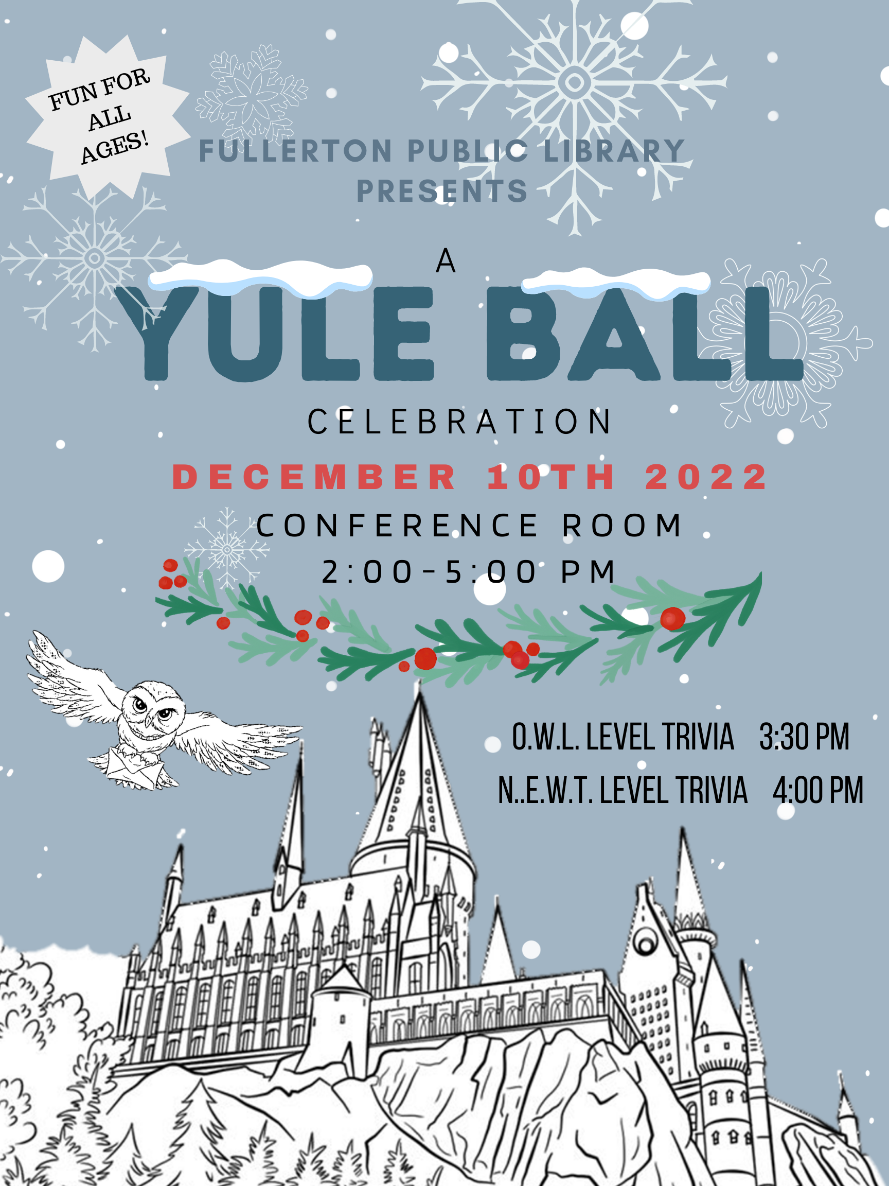 yule ball december 10 2-5pm