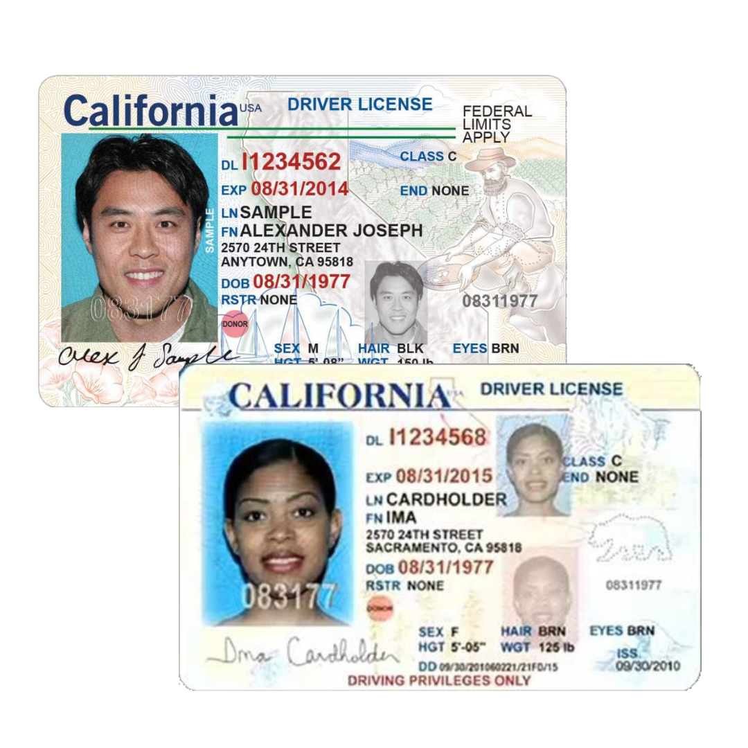 Image of both mother and father's drivers licenses