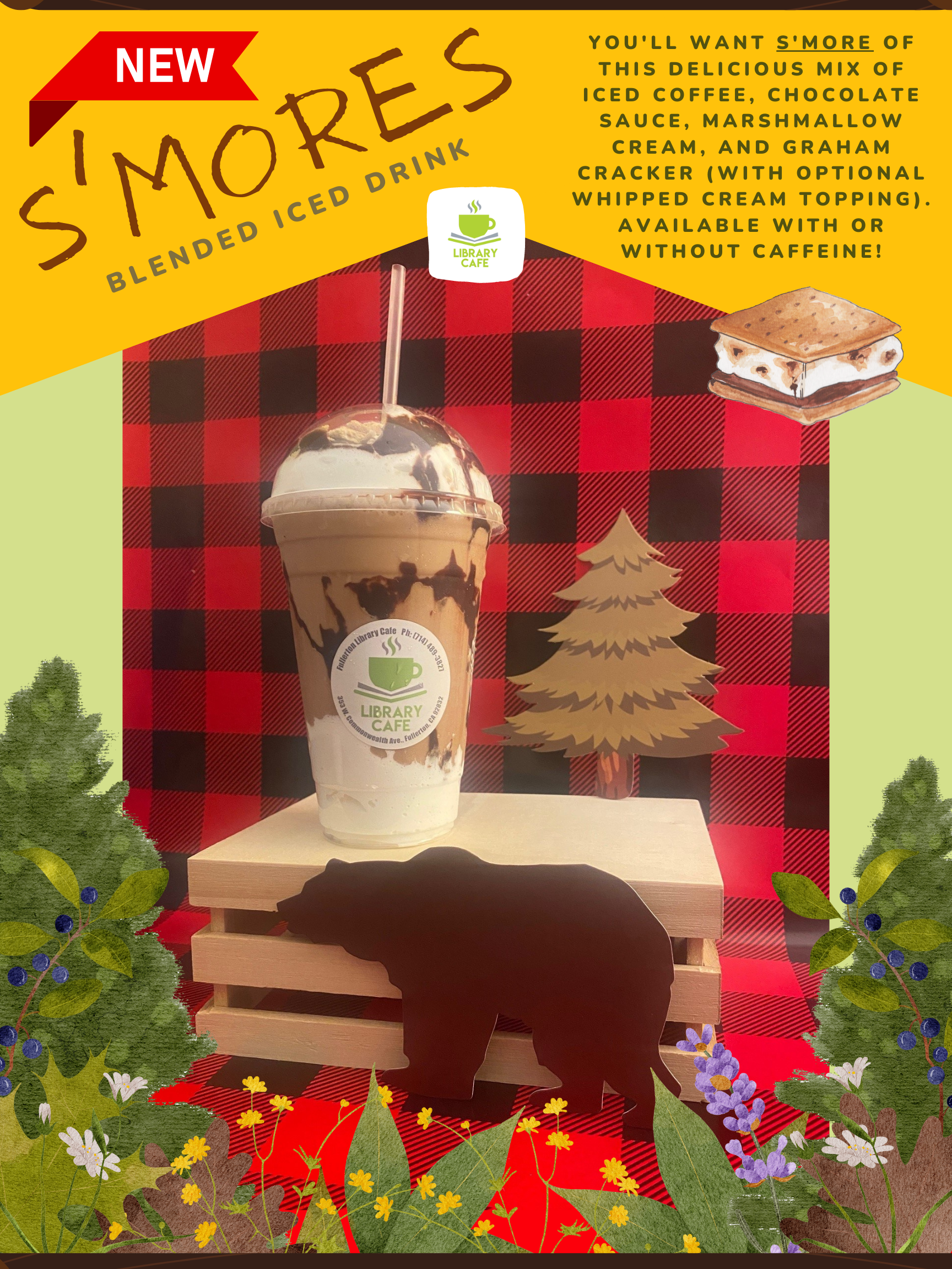 S'Mores blended ice drink at Library Cafe
