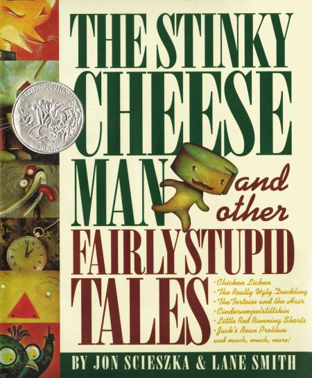 Book-cover-for-The-Stinky-Cheese-Man-and-other-fairly-stupid-tales-by-Jon-Scieszka