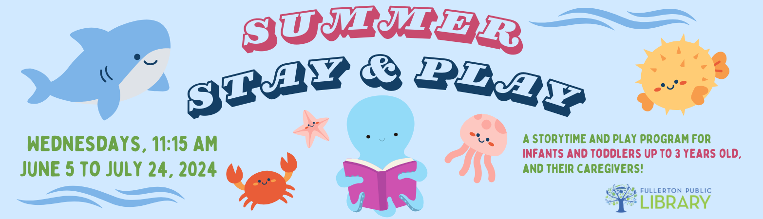 Children's Summer Stay & Play On Wednesdays 11:15am from June 5th to July 24th