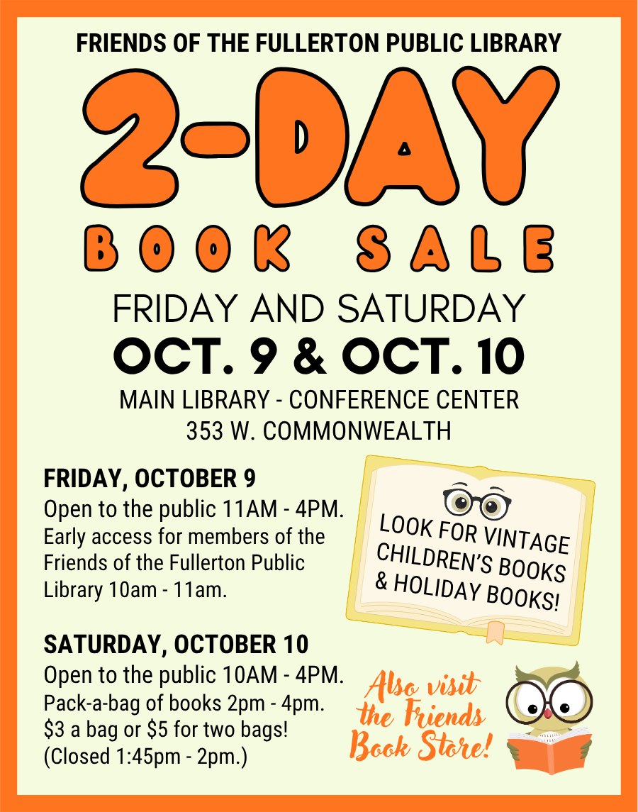 Friends of the Library Book Sale on 10/9&10