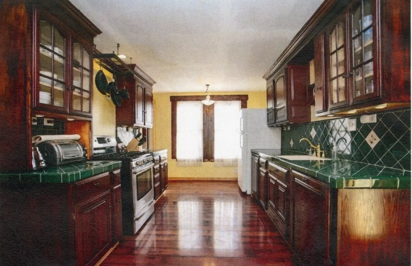 A colored photo of the interior kitchen of the Charles Ruddock House in 2017.
