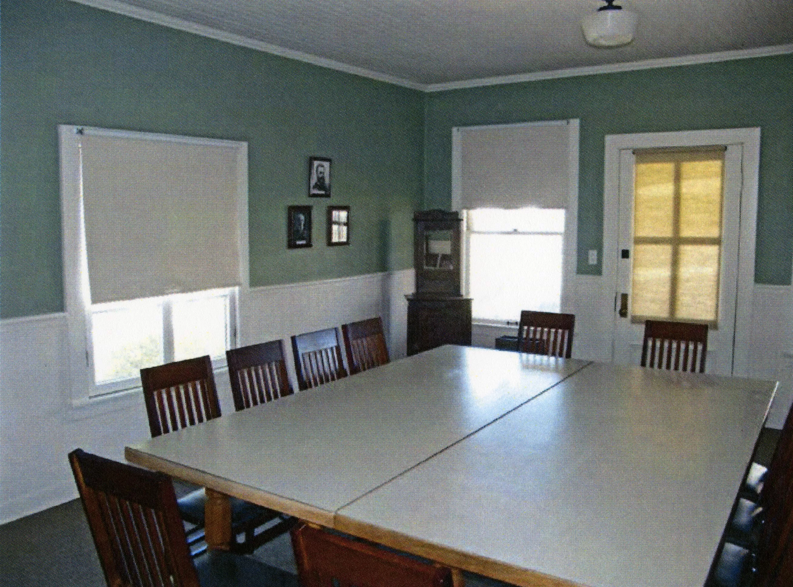 A colored photo of the Amerige Brothers Real Estate Office&#039;s interior in 2015.