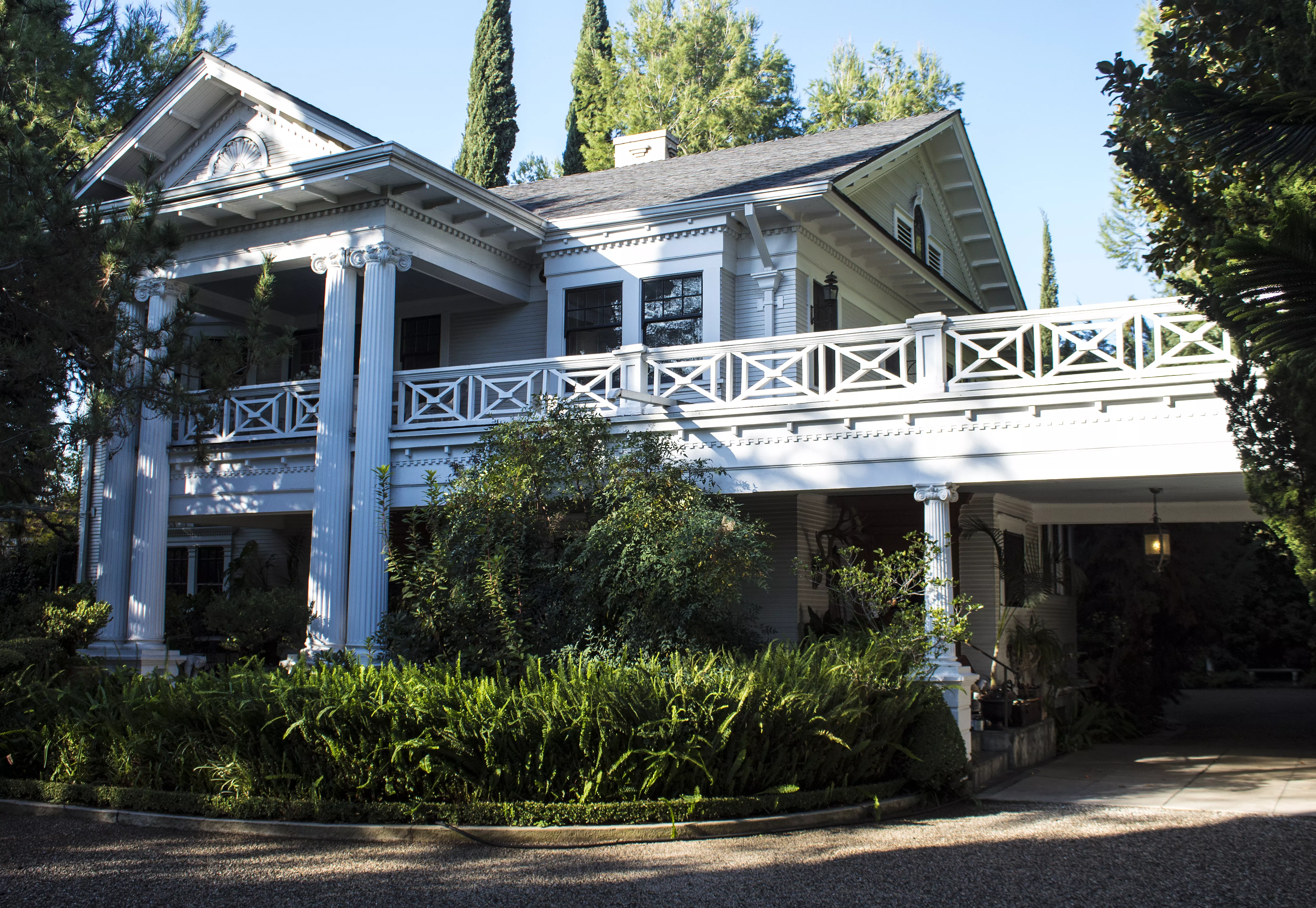 A colored photo of the Pierotti House &amp; Gardens in 2017.
