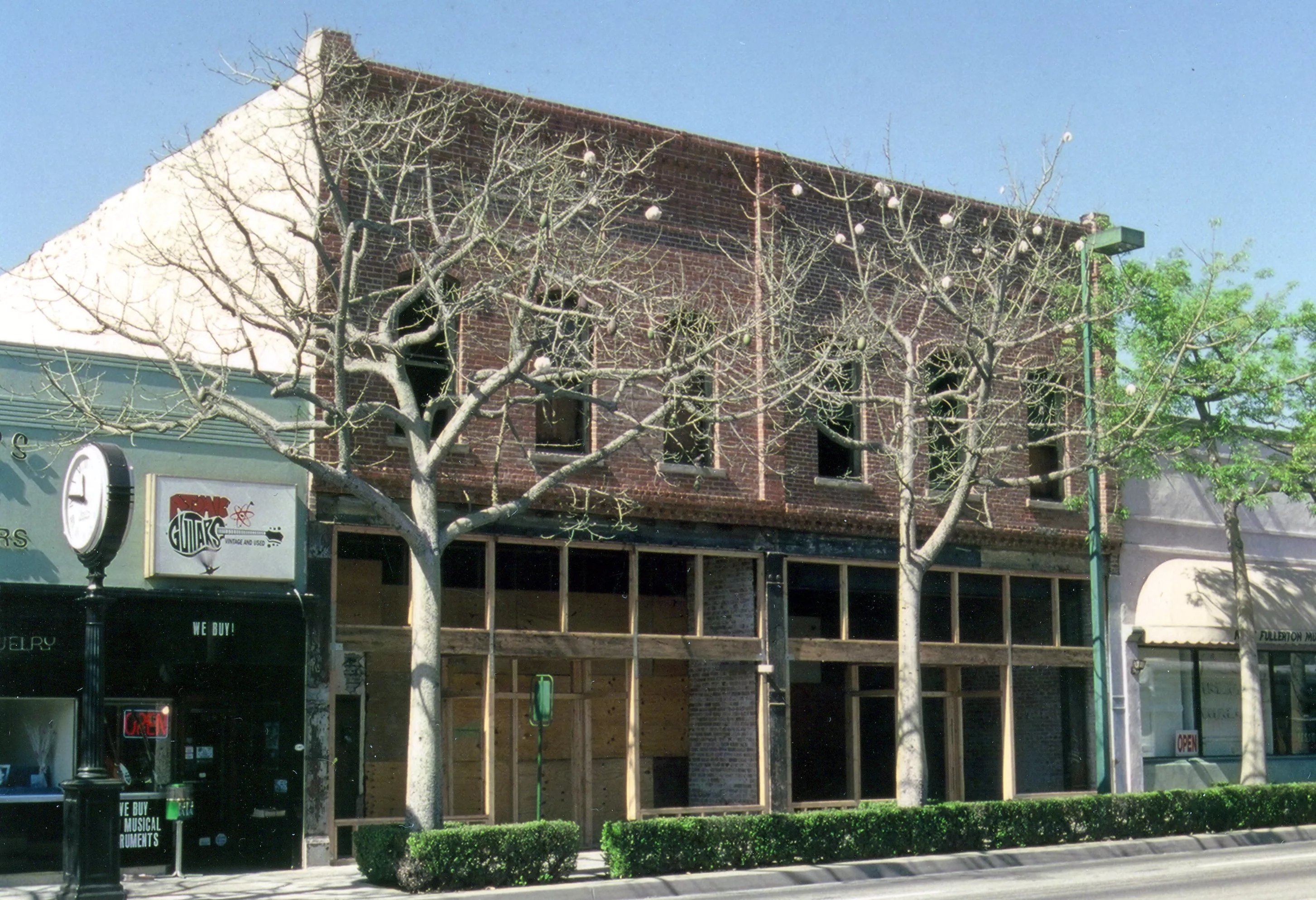 A colored photo of the renovation of Dean Block in 1997.
