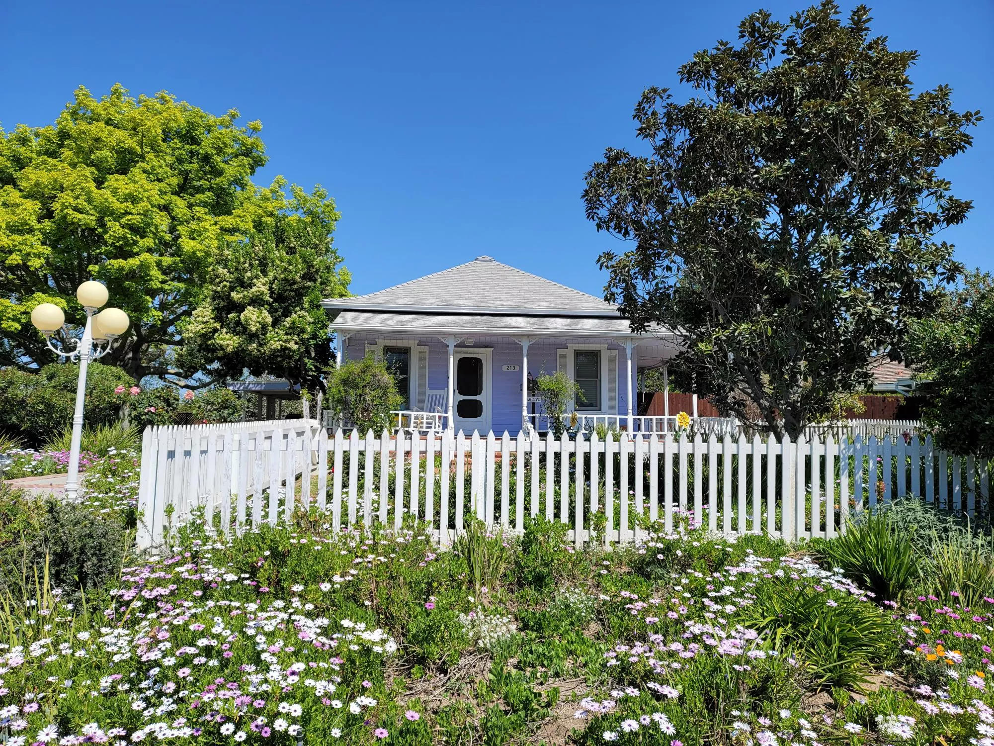 A colored photo of the Jacob Stern Ranch/Noutary House in 2025.