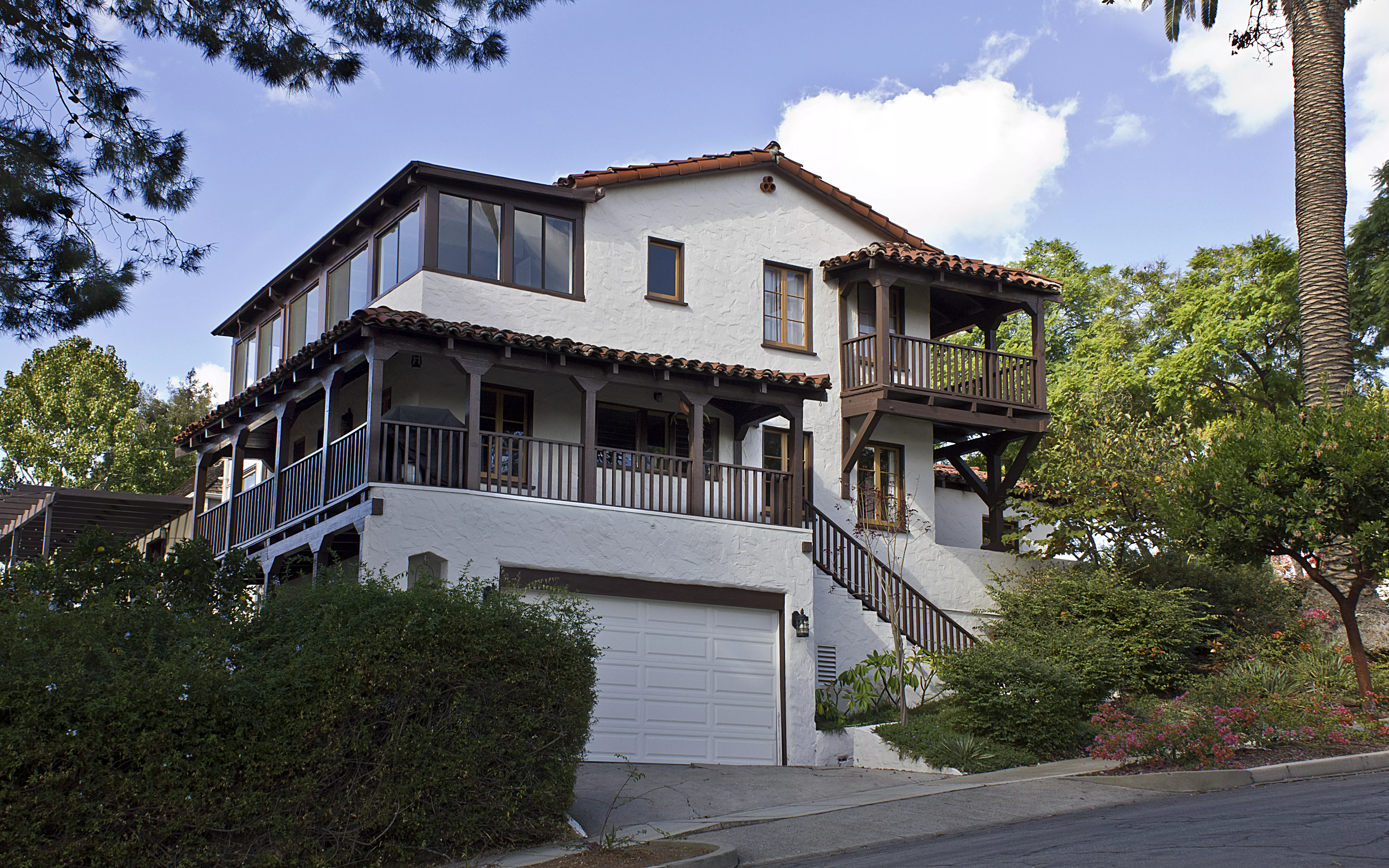 A colored photo of the east exterior of the Toney Hirigoyen House in 2012.
