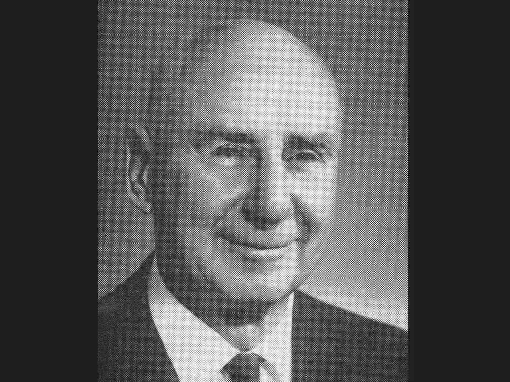 A black and white portrait photograph of Fred Fuller in 1964.