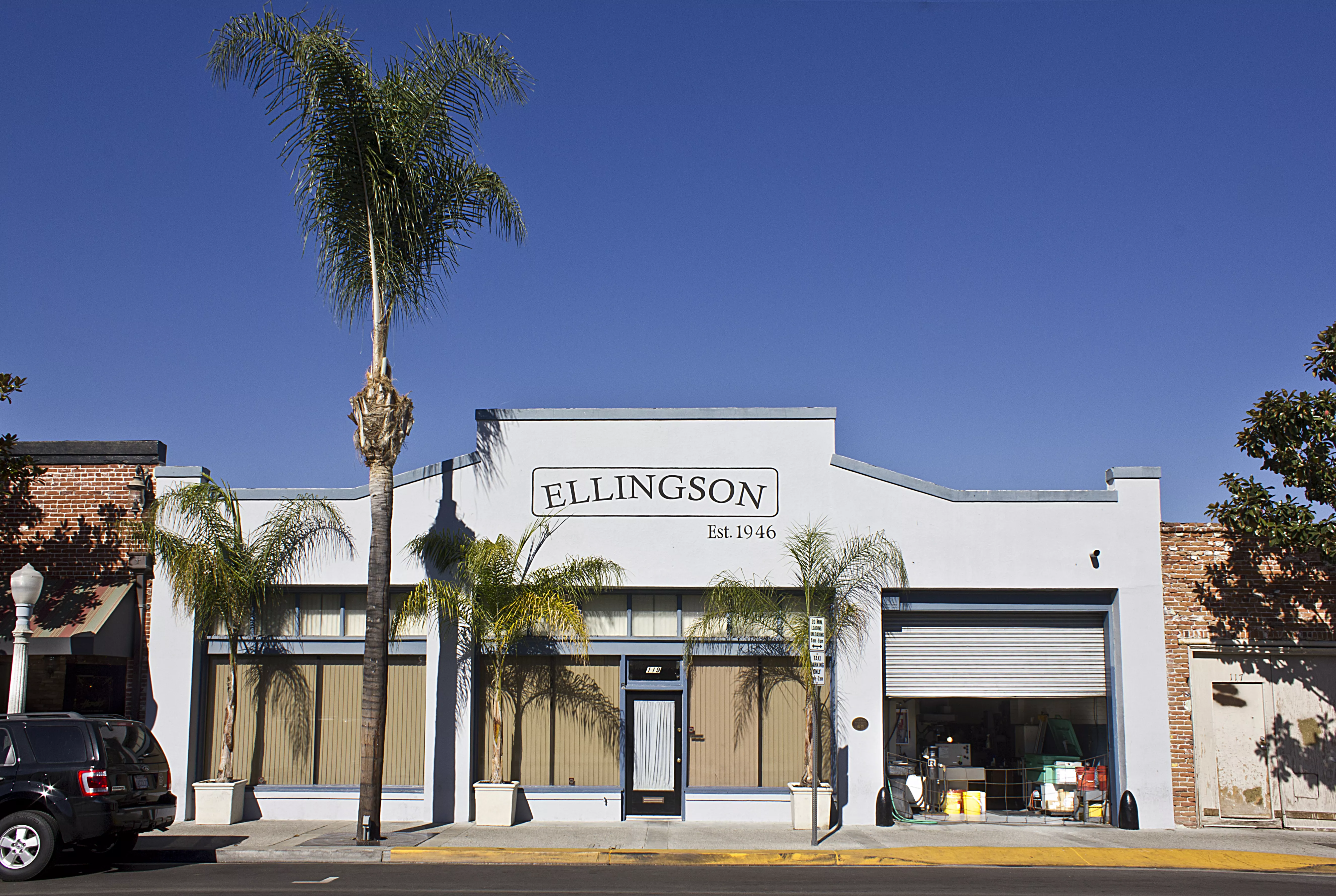 A colored photo of the front exterior of the Ellingson Building in 2011.