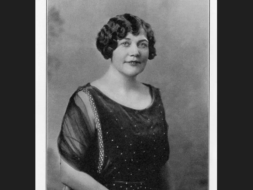 A black and white portrait photograph of Kathryn Cleaver in 1931. The bottom of the photo reads: Mrs. Kathryn M. Cleaver.