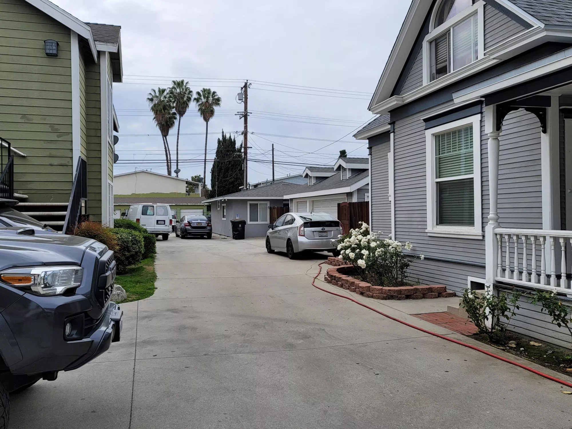 A colored photo of the rear buildings near the George Annin House in 2025.