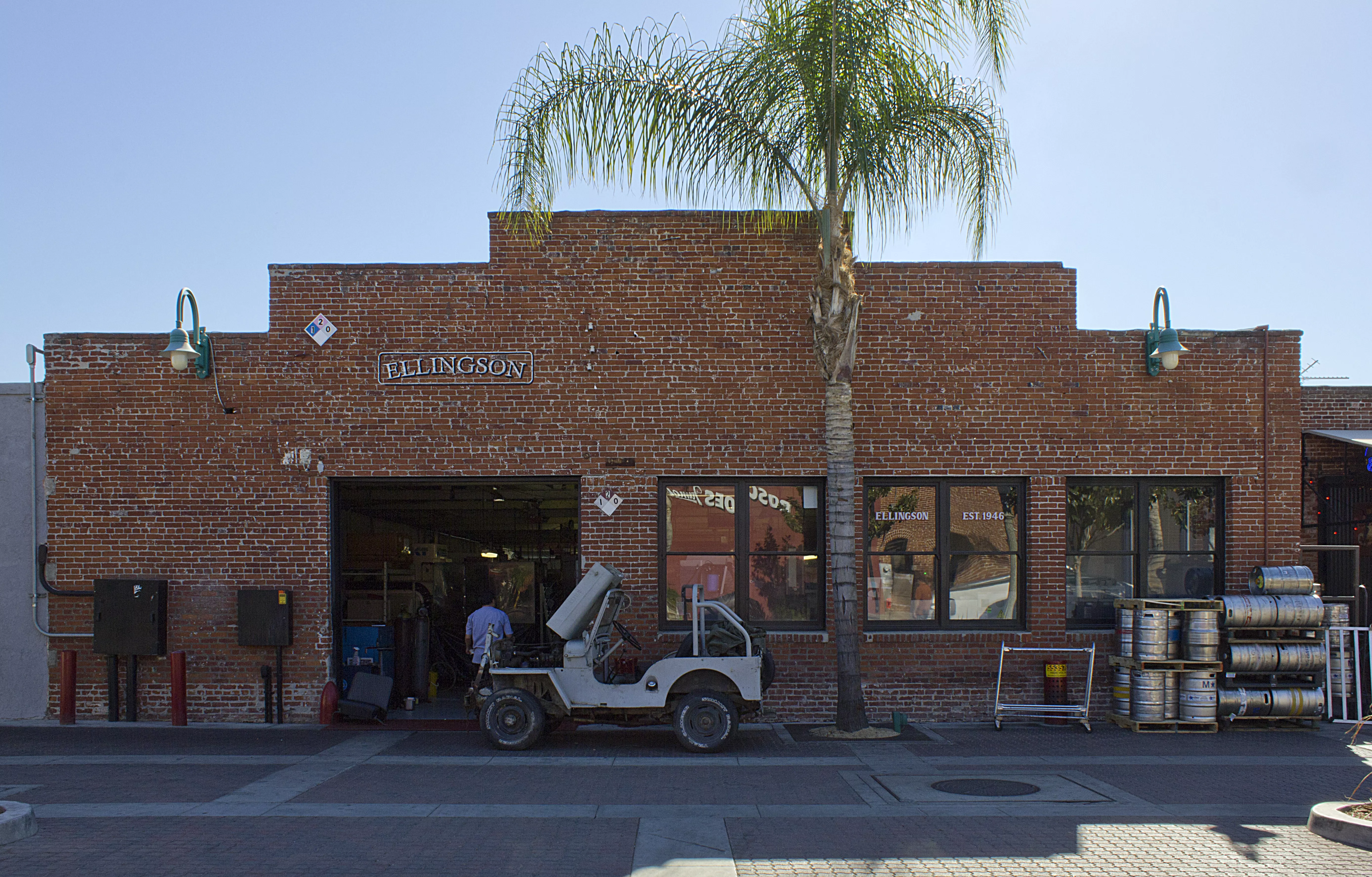 A colored photo of the rear exterior of the Ellingson Building in 2011.