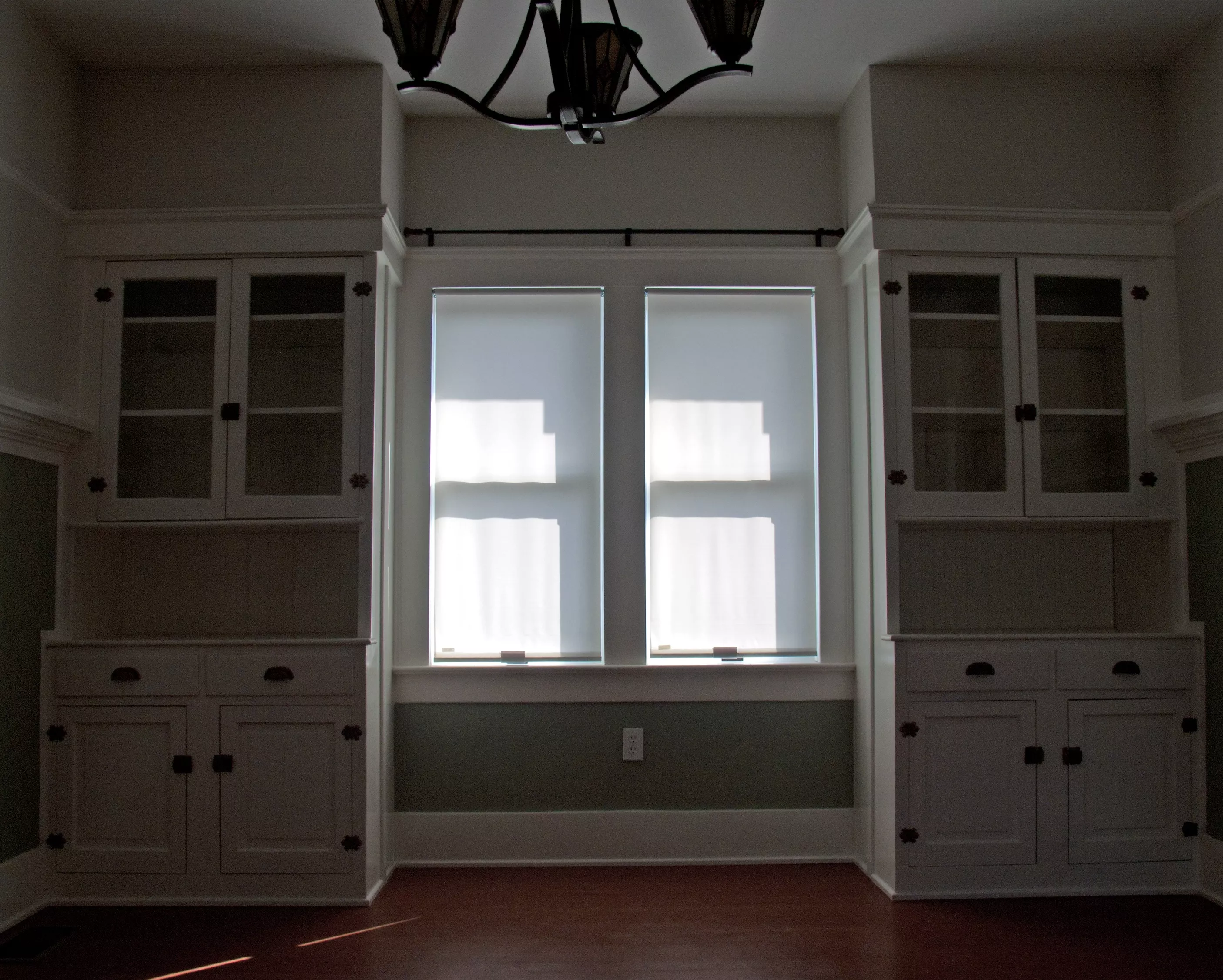 A colored photo of the interior detail of the Henry Burdorf House in 2012.