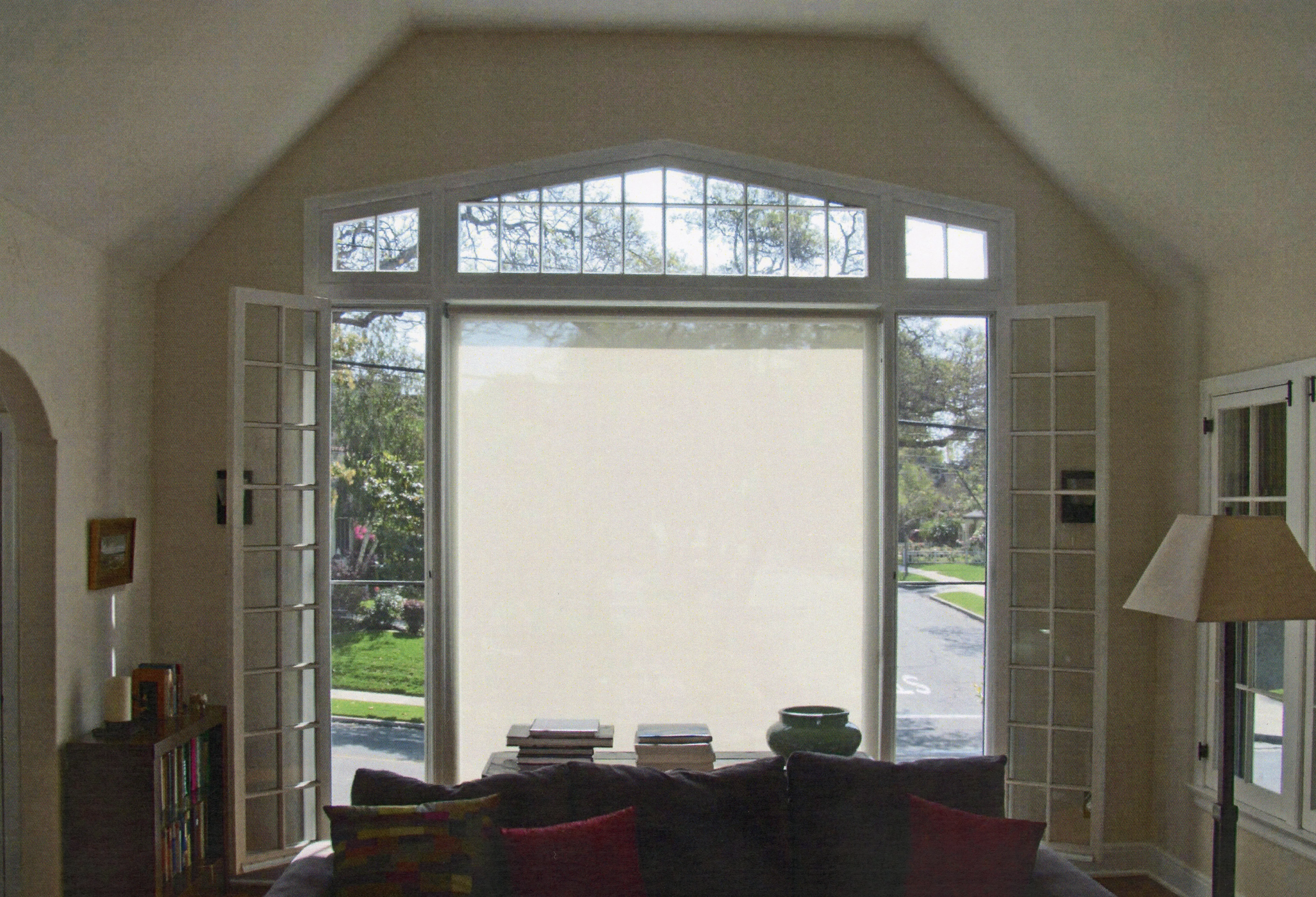 A colored photo of the picture window of the Model Home of 1927 in 2012.