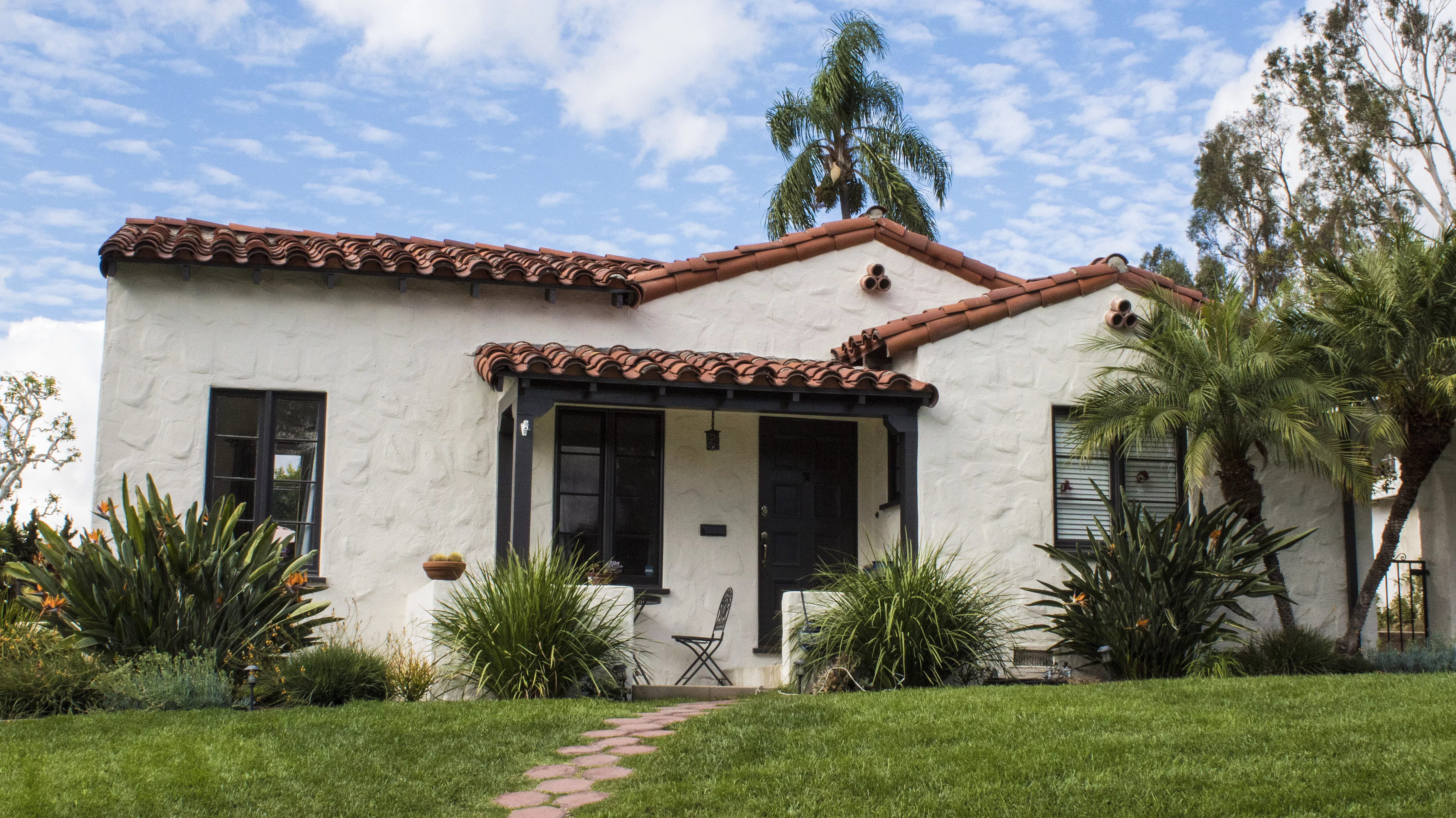 A colored photo of the Otto Evans House in 2024.