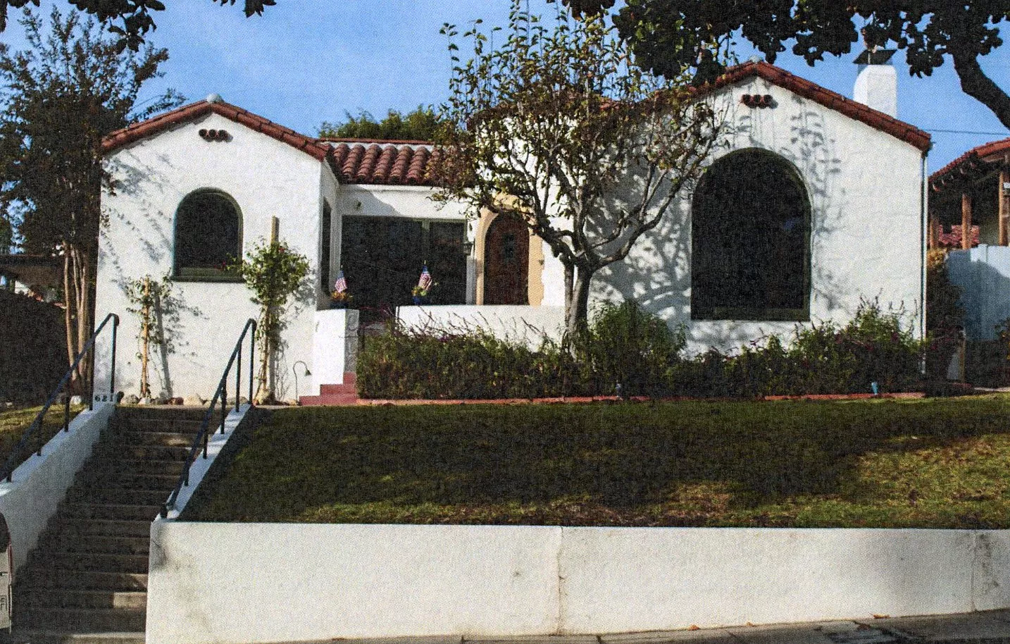 A colored photo of the Harry Suters House in 2024.