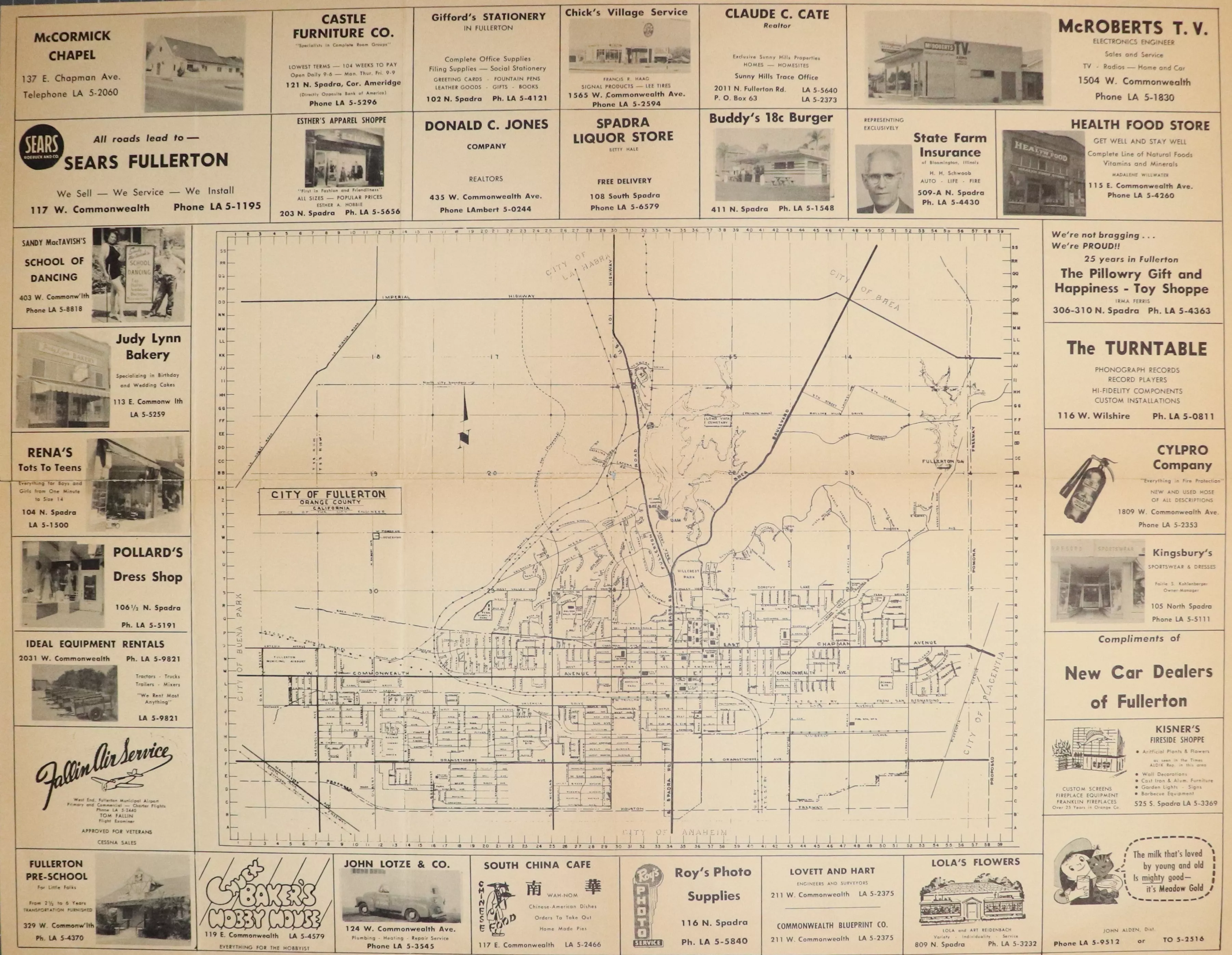 A digital scan of the Chamber of Commerce (side A) from 1952.